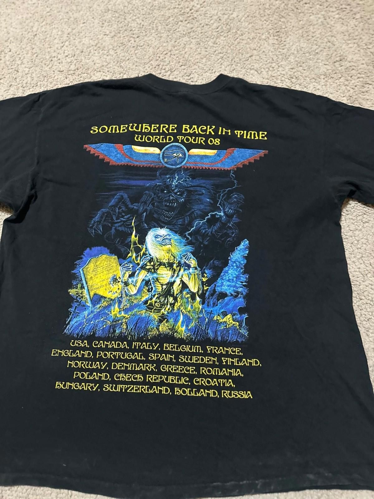 Tornado Mart Iron Maiden Somewhere Back In Time World Tour 2008 T-Shirt Size US XL / EU 56 / 4 - 8 Thumbnail
