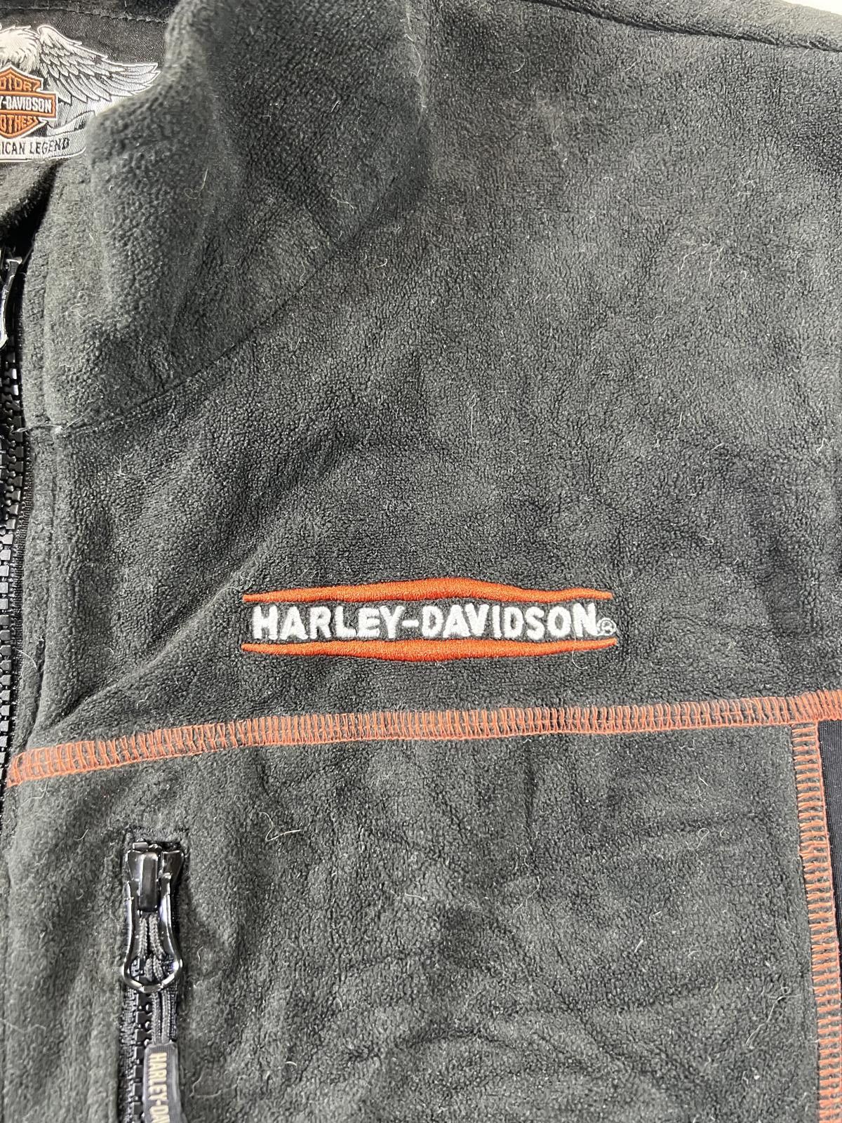 Harley Davidson Harley-Davidson Men's XL Black Fleece Vest Size US XL / EU 56 / 4 - 2 Thumbnail