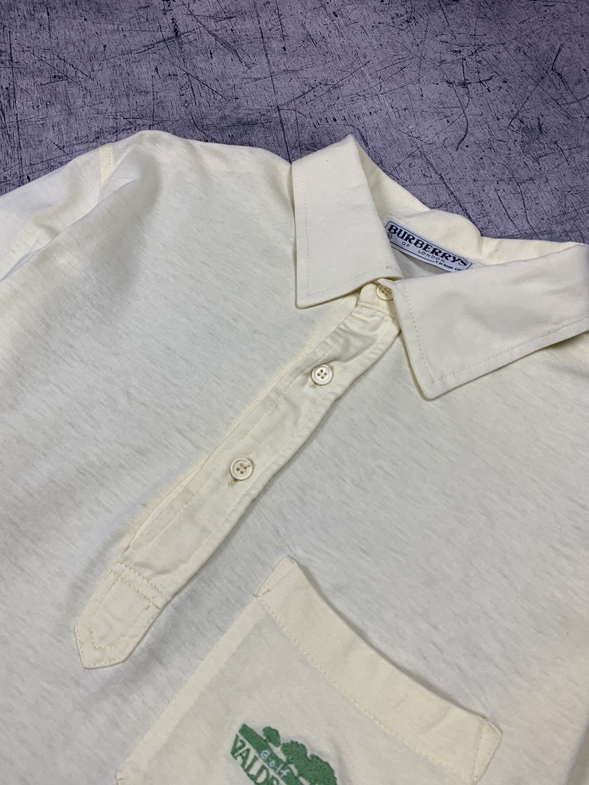Burberry Vintage Burberrys Luxury Polo Shirt 90s Embroidered Logo Old Size US L / EU 52-54 / 3 - 6 Thumbnail