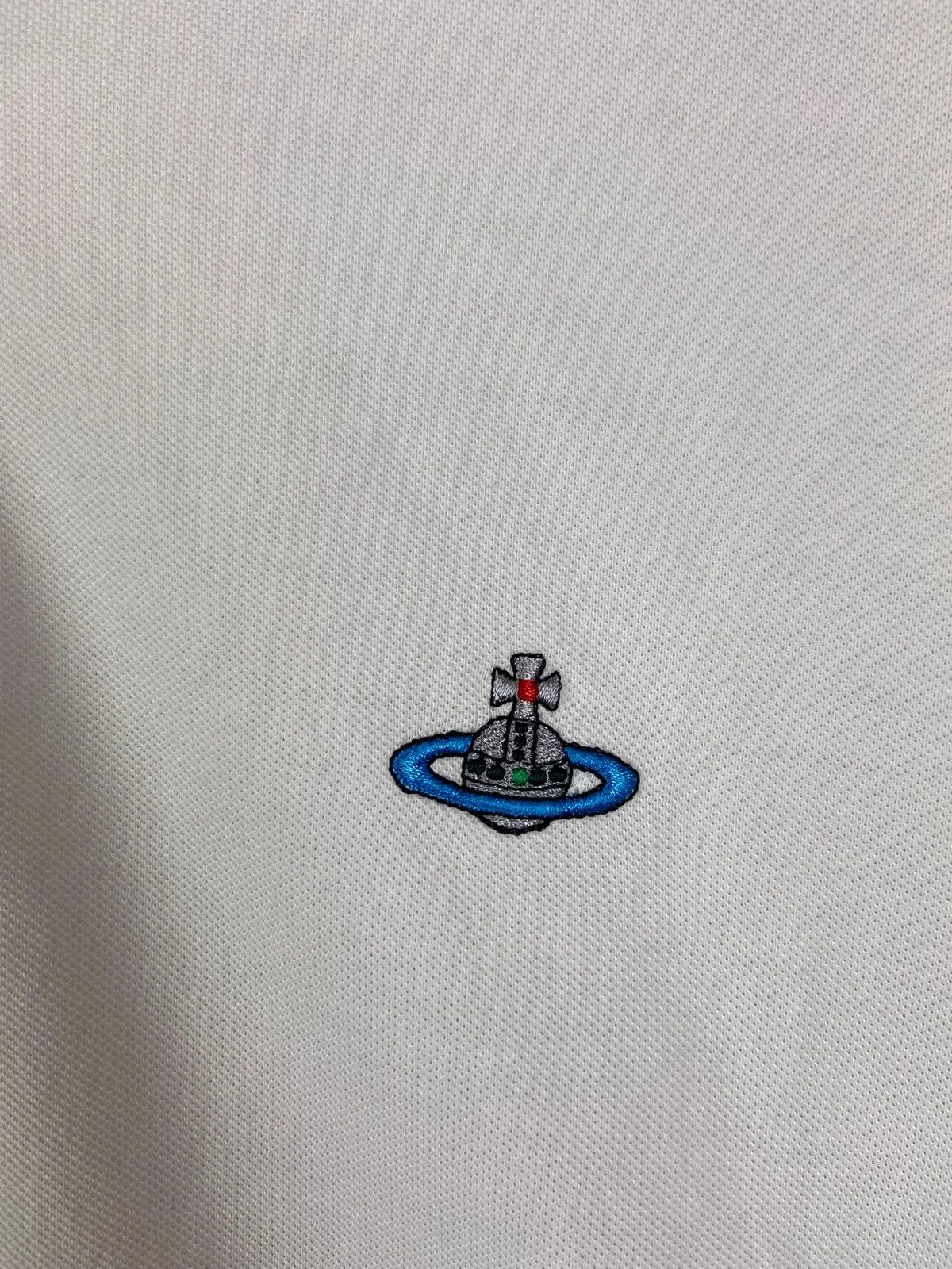 Vivienne Westwood Vivienne Westwood White Polo XL Orb Logo Size US XL / EU 56 / 4 - 2 Thumbnail
