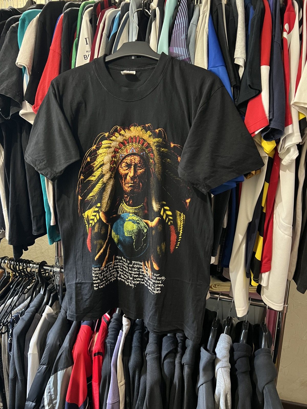 Band Tees 90s VINTAGE ZIP IT LONDON LOVE EARTH TRIDAL NATURE T SHIRT Size US L / EU 52-54 / 3 - 1 Thumbnail