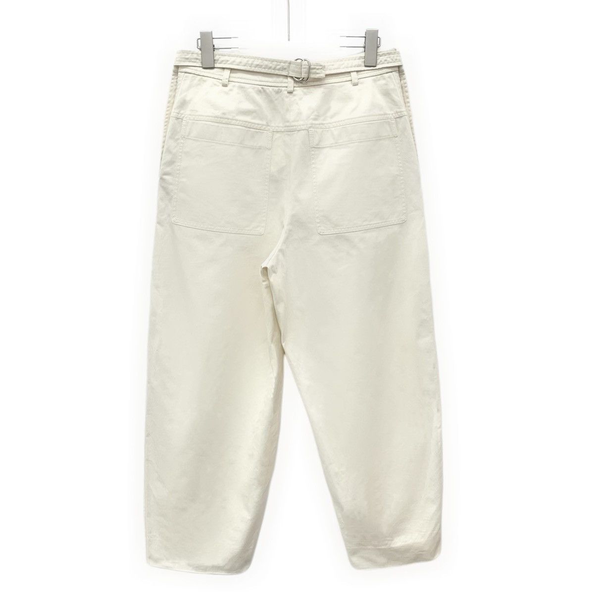 Hermes Hermes White Cotton Casual Pants K26WX Size 28" / US 6 / IT 42 - 2 Thumbnail
