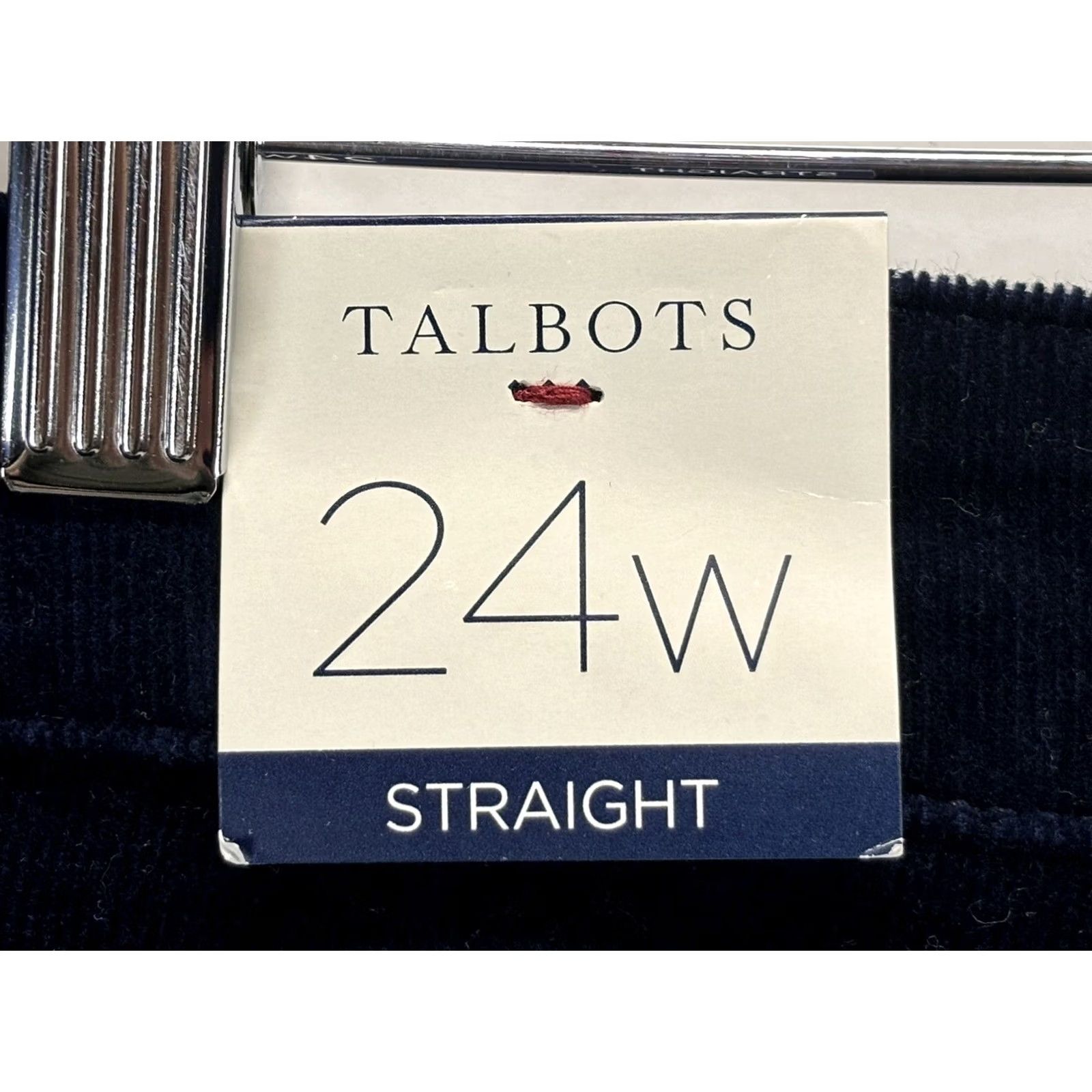 Talbots Talbots Pants Womens 24W NEW Simply Flattering Pocket Corduroy Straight Navy Size 42" / US 20 - 5 Thumbnail