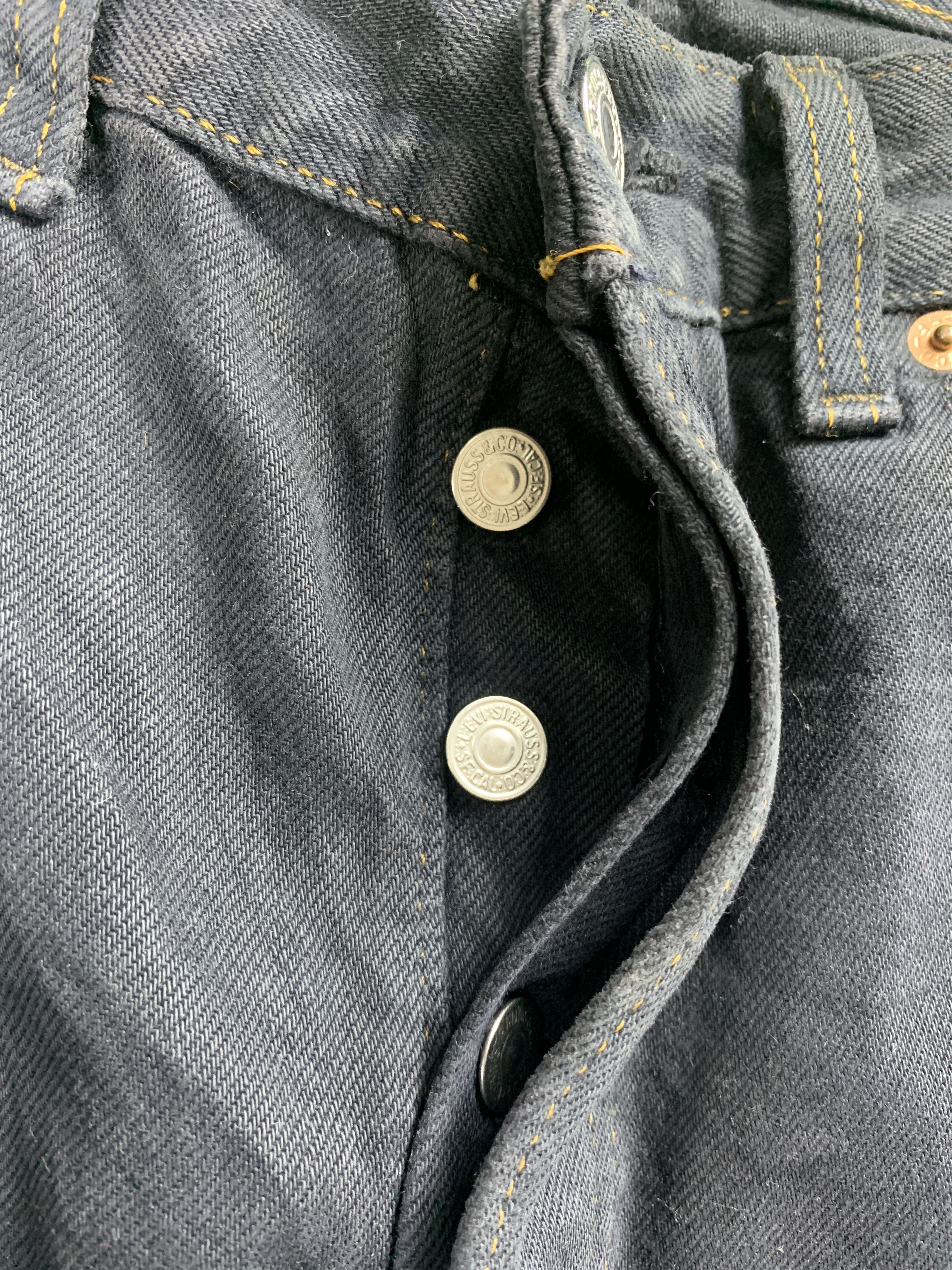 Levi's × Vintage Vintage Levi's 503 Distressed Black Jeans Size US 30 / EU 46 - 8 Thumbnail
