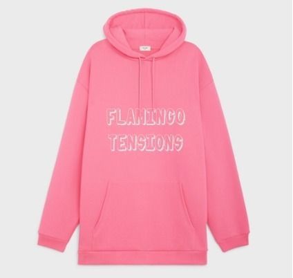 Celine o1bcso1str0724 Hoodies in Pink Flamingo/White Size US L / EU 52-54 / 3 - 1 Thumbnail
