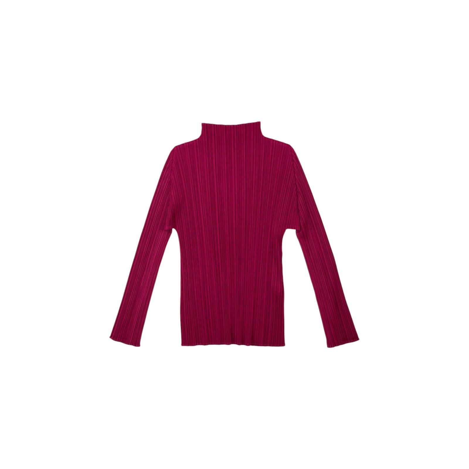 Issey Miyake Pleats Please Fuchsia Long Sleeve Top Size L / US 10 / IT 46 - 1 Thumbnail