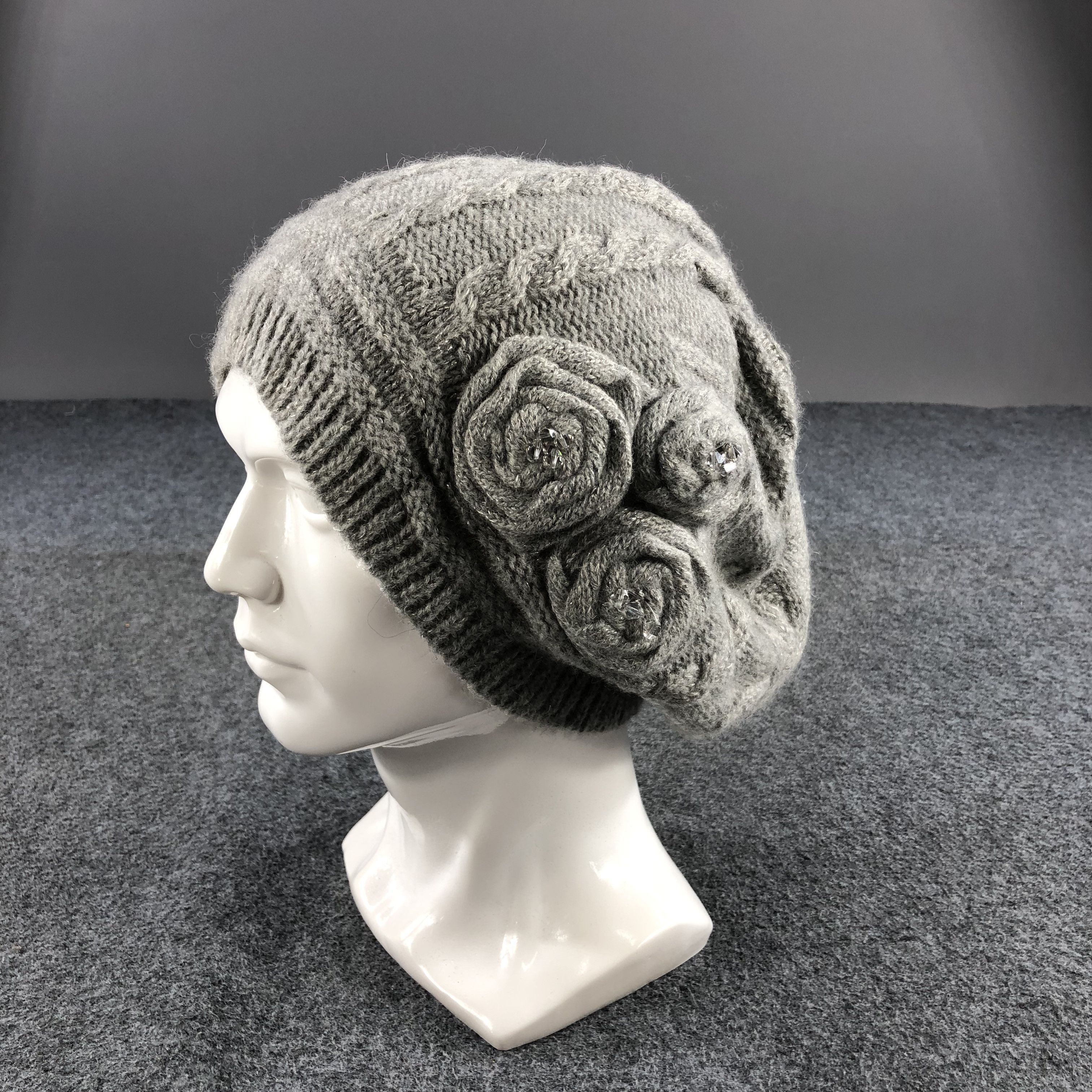 Vintage Anterprima Swarovski Alpaca Crochet Beanie Snow Hat B351 Size ONE SIZE - 1 Thumbnail