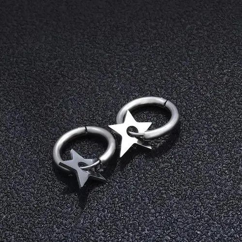 Sterling Silver Retro star stud earrings Size ONE SIZE - 1 Thumbnail