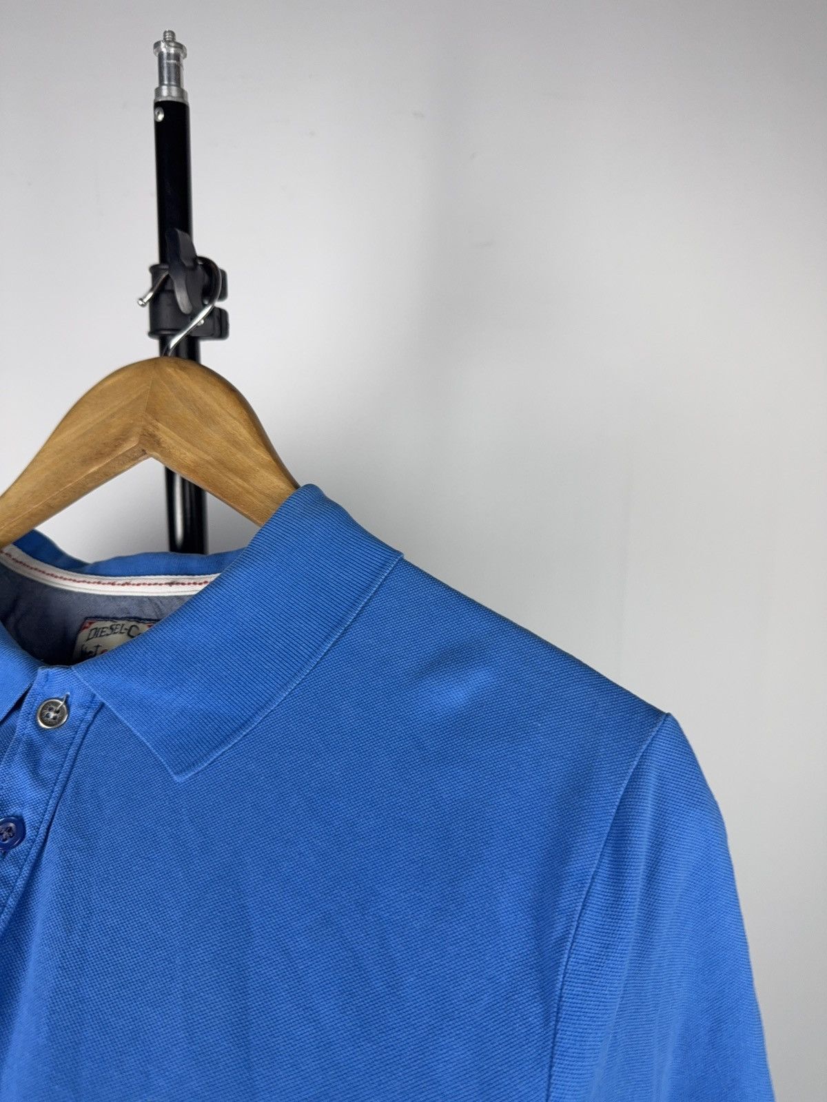 Diesel Retro 00s Diesel Blue Slim Fit Polo Shirt Workwear Logo XL Size US XL / EU 56 / 4 - 4 Thumbnail