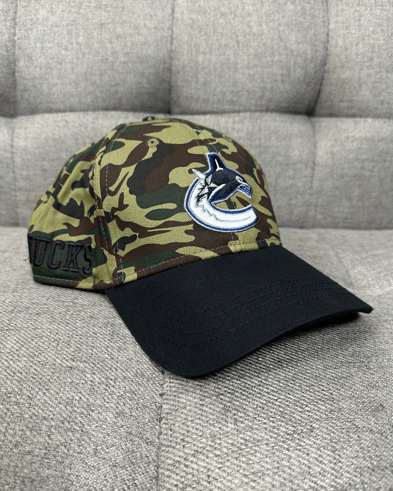 NHL Vancouver Canucks NHL Camo Strap Back Cap Hat - New Size ONE SIZE - 1 Thumbnail