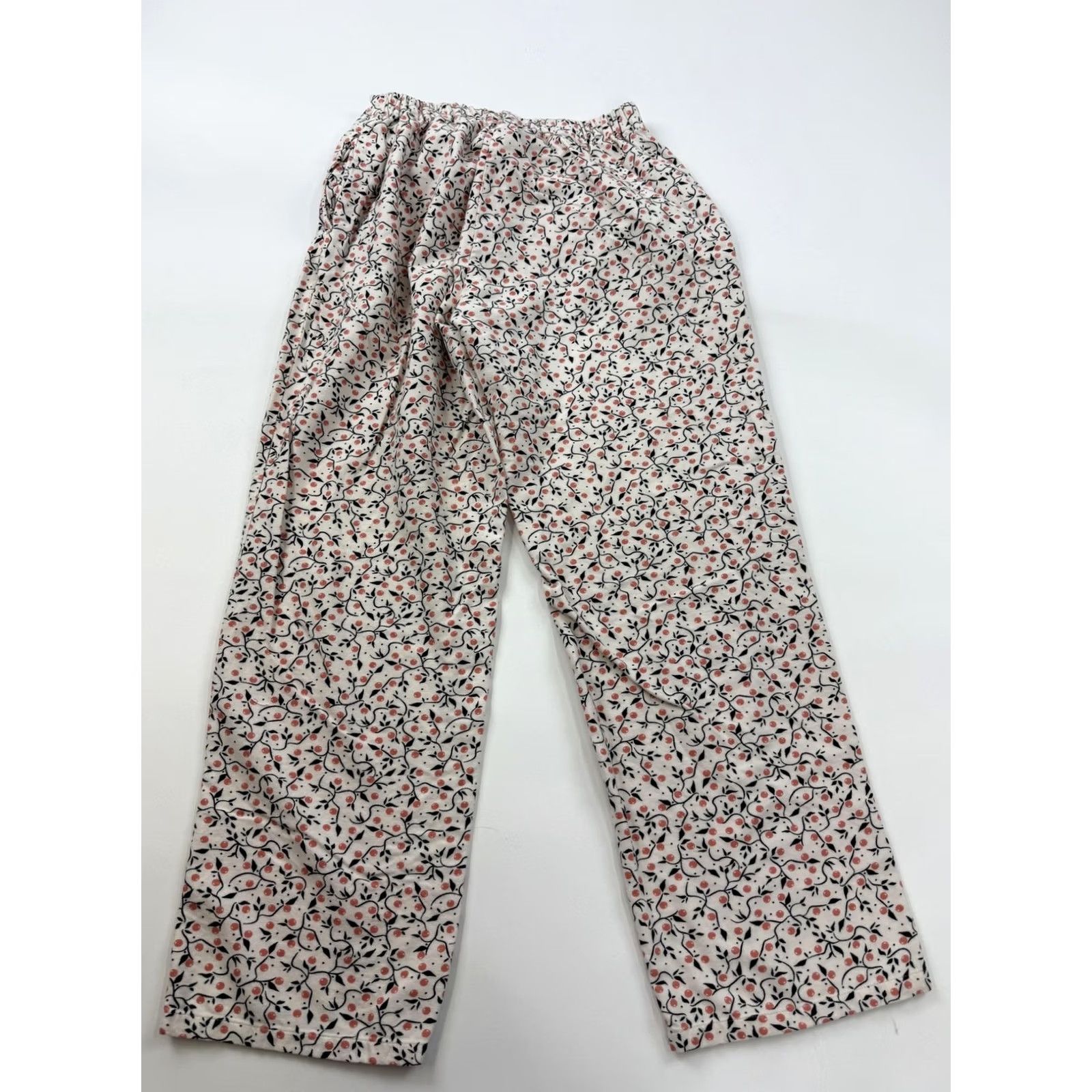 Uniqlo Uniqlo Pajama Pants Womens Medium White Cherry Floral Flannel Lounge Sleepwear Size 32" / US 10 / IT 46 - 6 Thumbnail