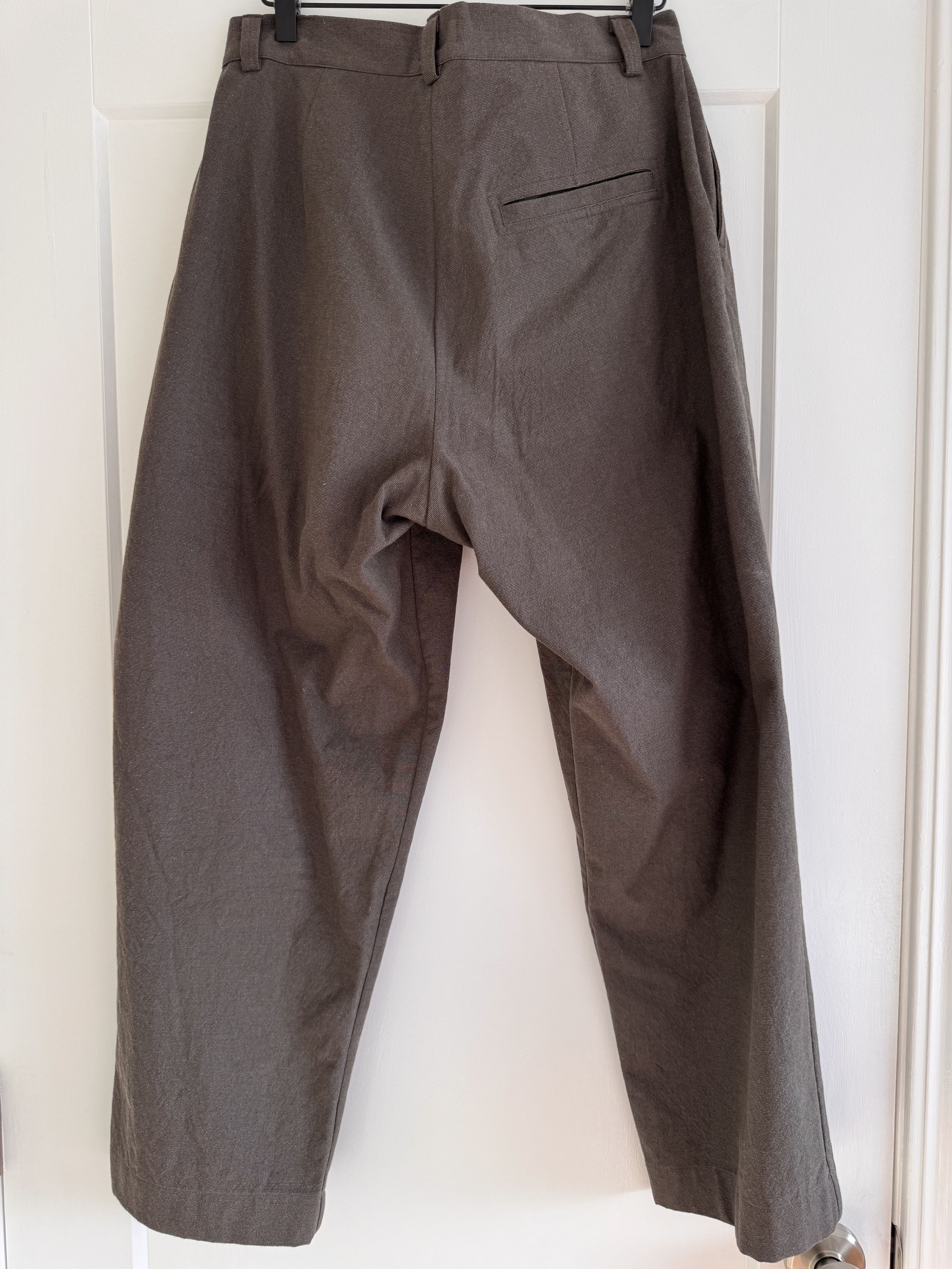 Evan Kinori Evan Kinori Single Pleat Pant - Yarn Dyed Pindot Canvas 30 Size US 30 / EU 46 - 2 Thumbnail