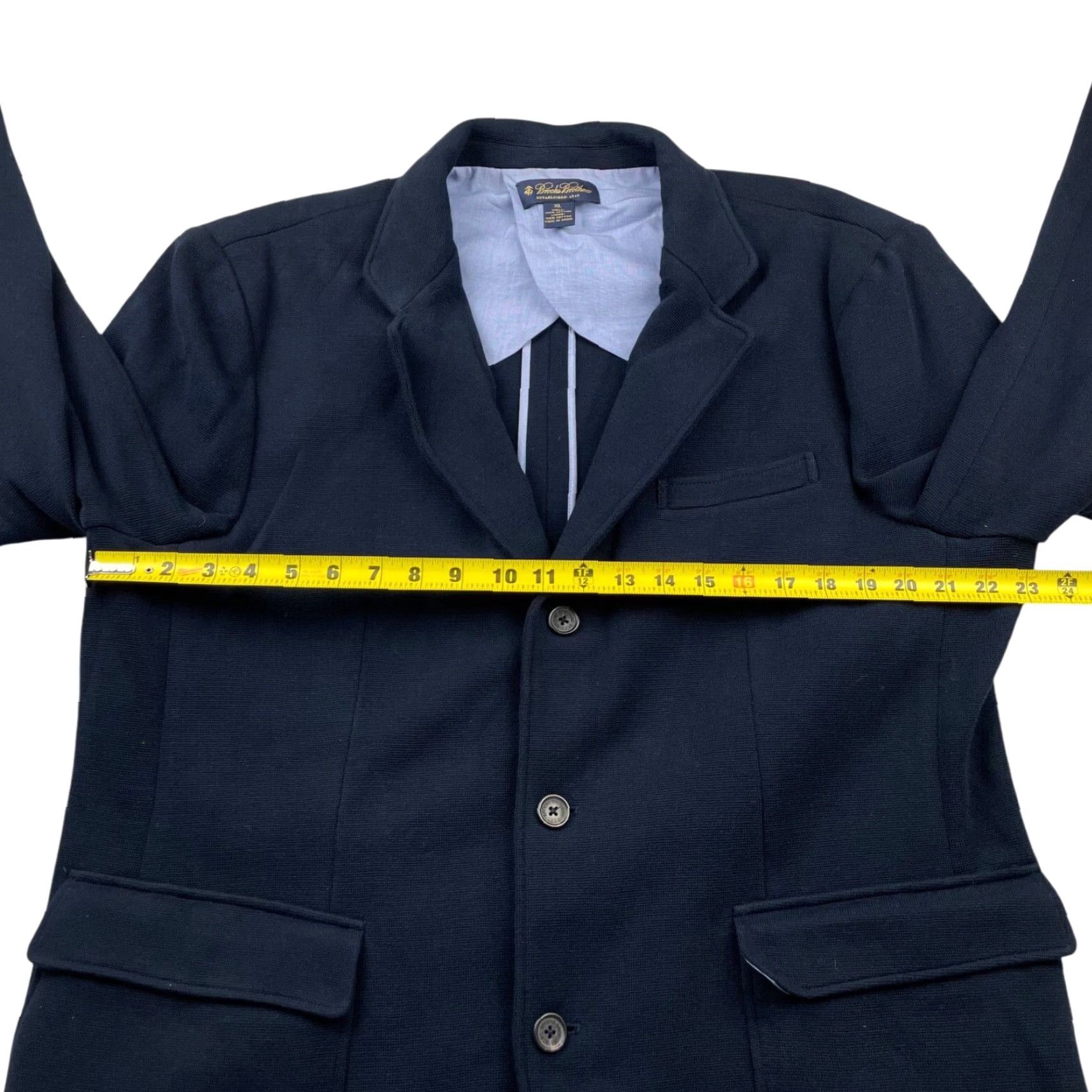 Brooks Brothers Brooks Brothers Men’s Knit Cardigan Blazer Navy Blue 3-Button 100% Cotton XL 46R Mens Jacket Blazer Cardigan Size US M / EU 48-50 / 2 - 5 Thumbnail
