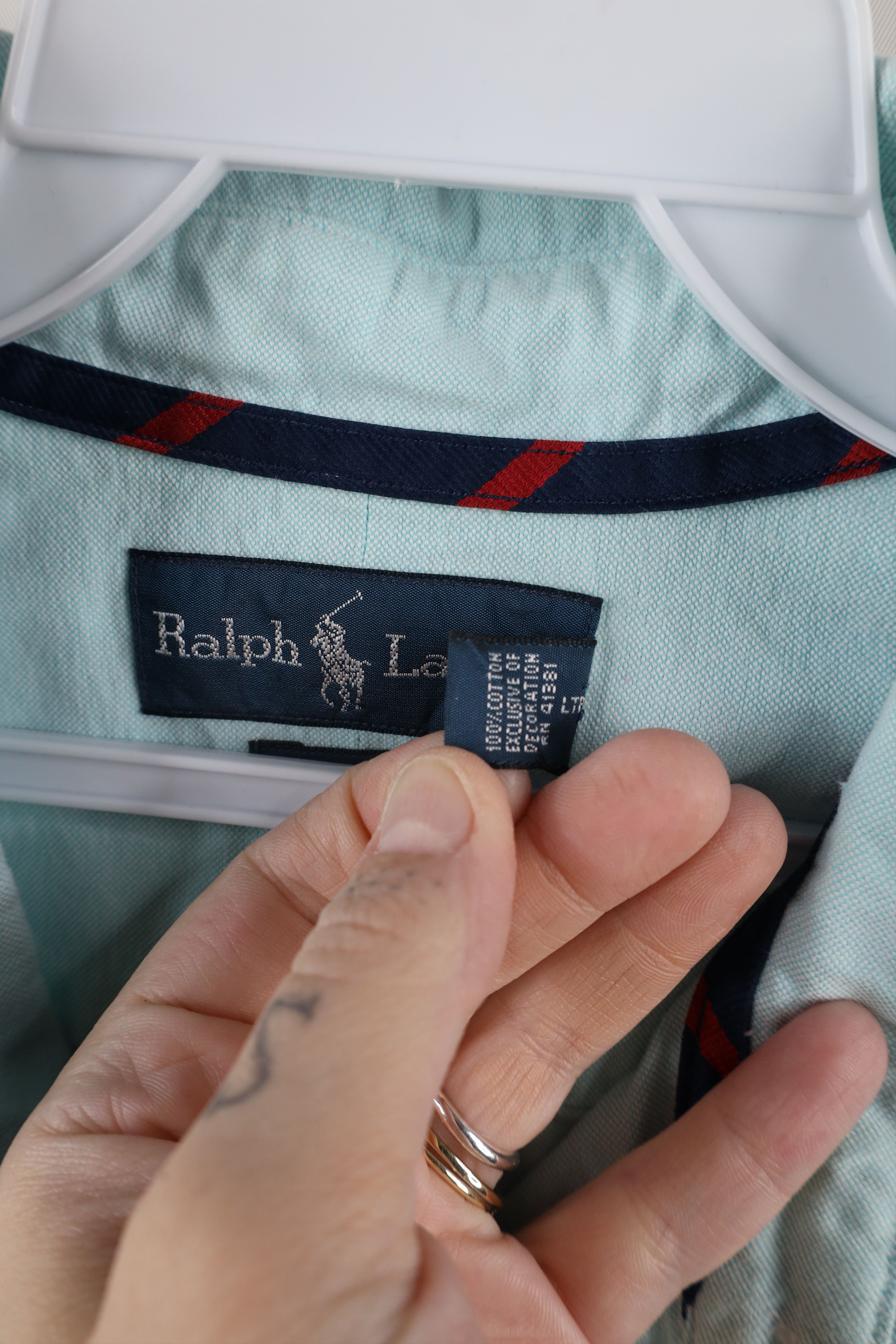 Ralph Lauren × Vintage Vintage 90s Ralph Lauren Oxford Collared Button Down Shirt Size US XXL / EU 58 / 5 - 9 Thumbnail