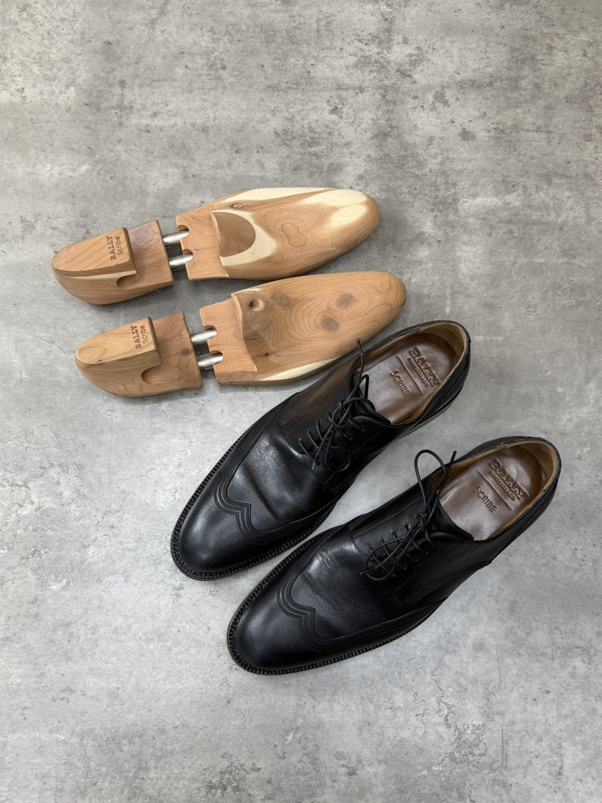 Bally Bally Scribe Black Leather Derby Shoes US 10 Size US 10 / EU 43 - 20 Thumbnail