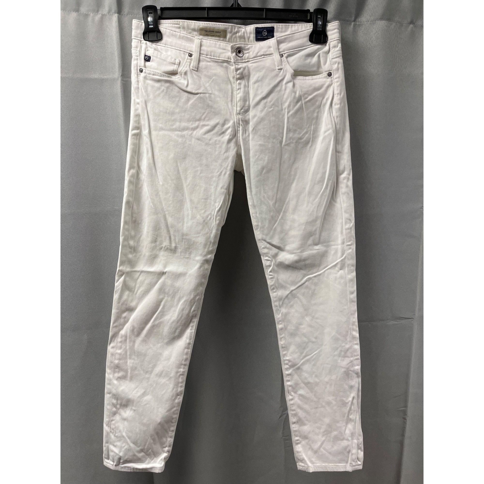 AG Adriano Goldschmied Adriano Goldschmied Women's Jeans White Slim/straight/ankle Size 28" / US 6 / IT 42 - 1 Thumbnail