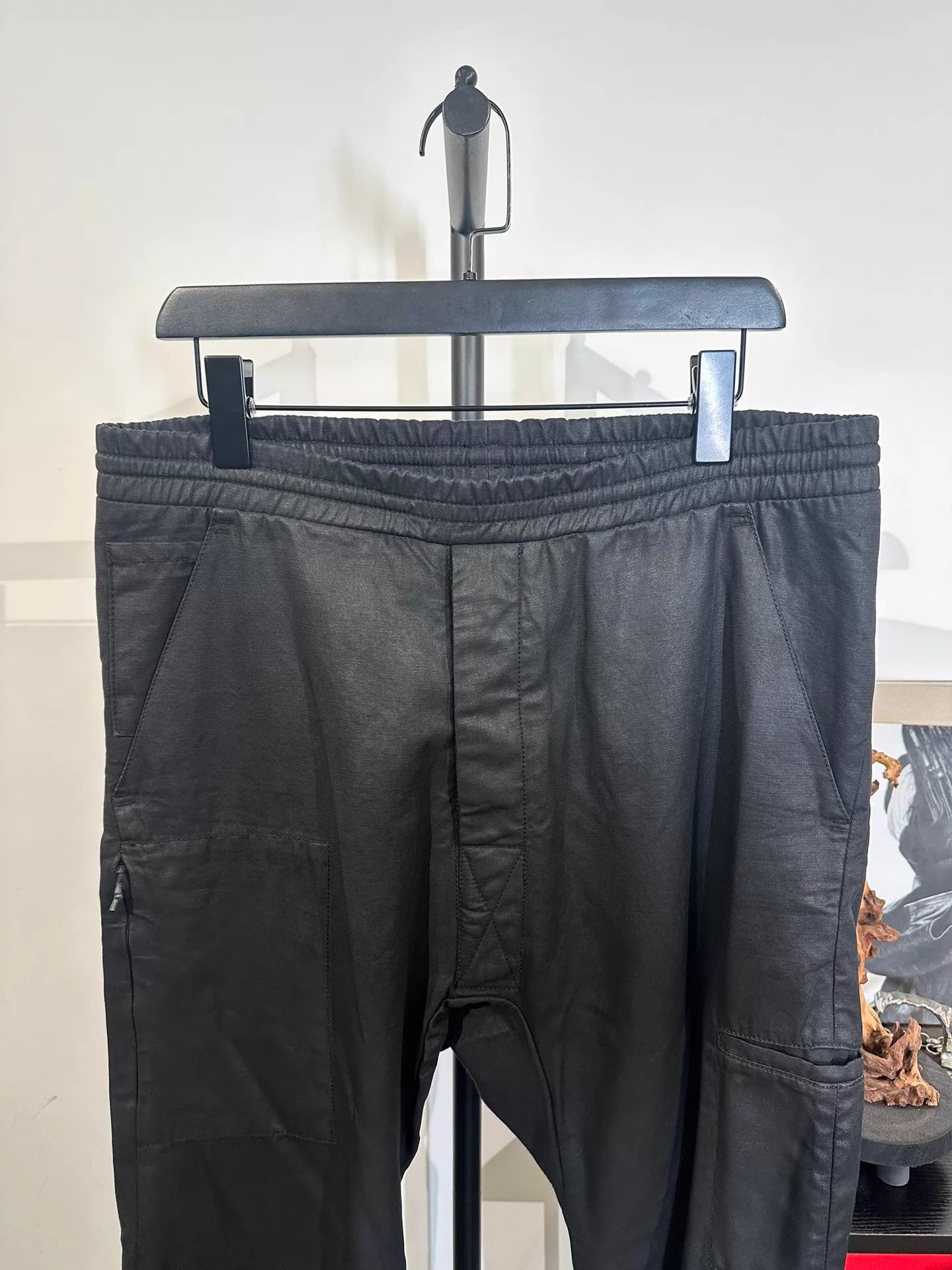 Boris Bidjan Saberi Boris Bidjan Saberi 11by bbs waxed straight-leg pants S Size US 29 - 4 Thumbnail