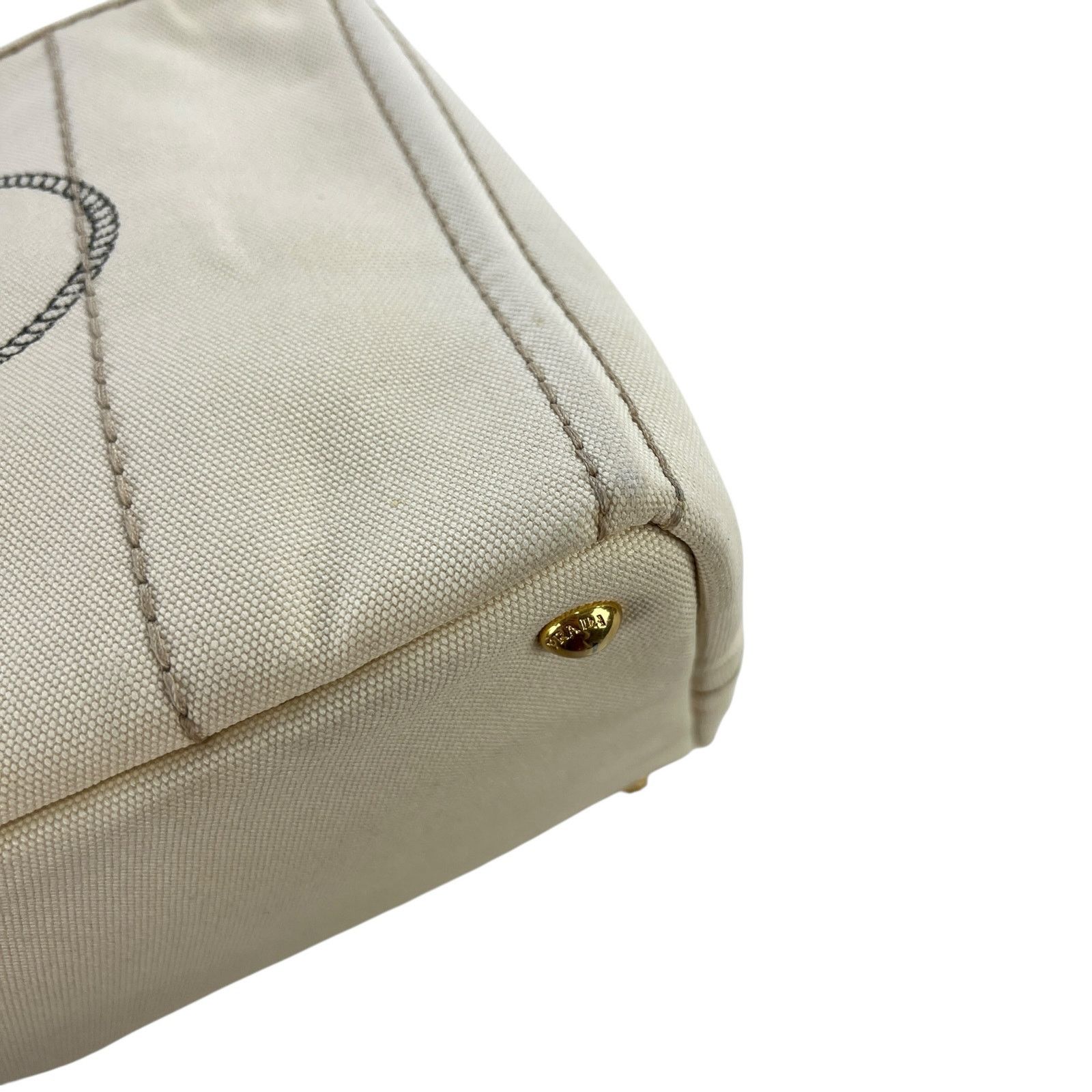 Prada Prada Cream Canapa Tote Bag Size ONE SIZE - 15 Thumbnail