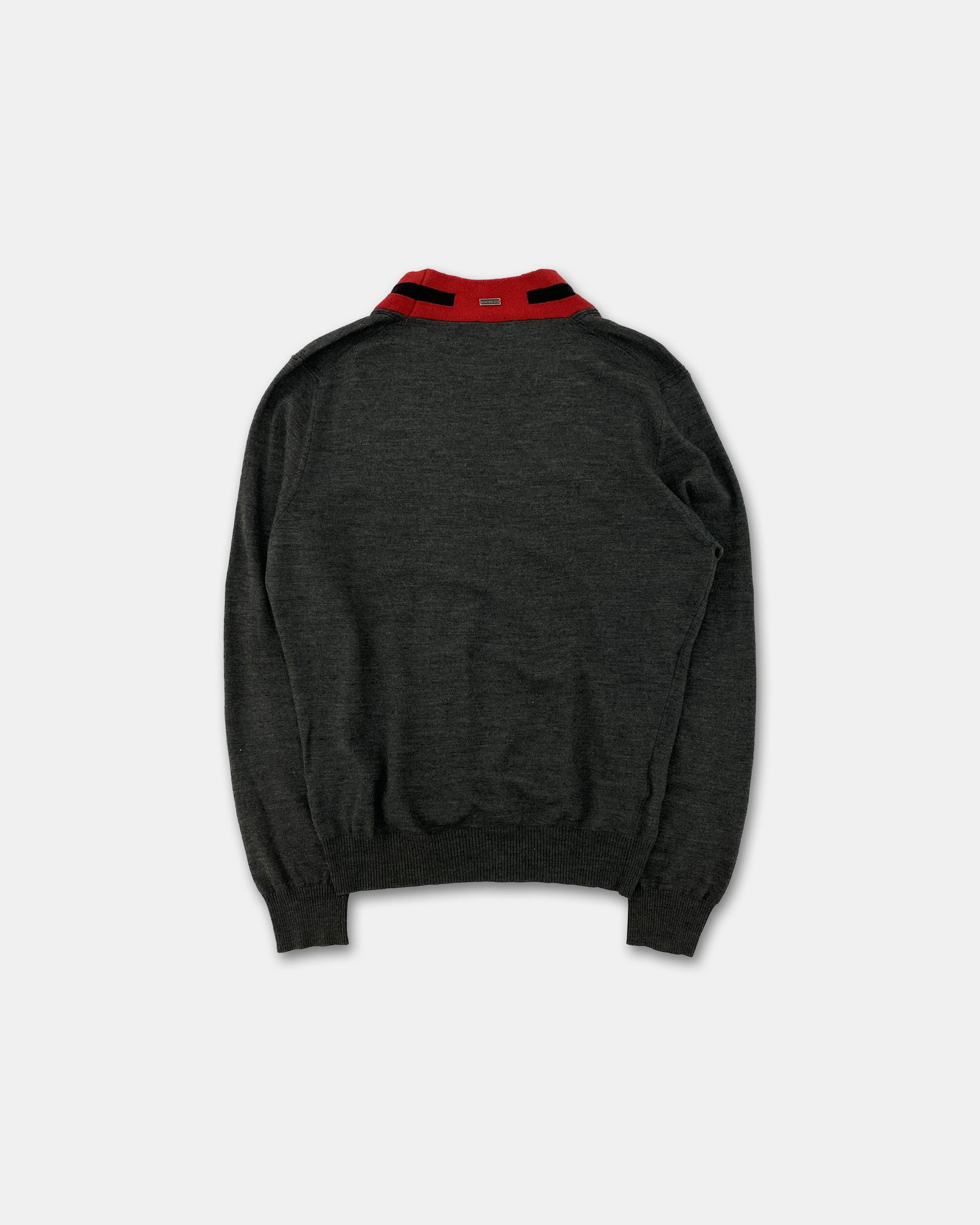 Dirk Bikkembergs 2010s V-Neck Wool Knit Sweater Size US L / EU 52-54 / 3 - 2 Thumbnail