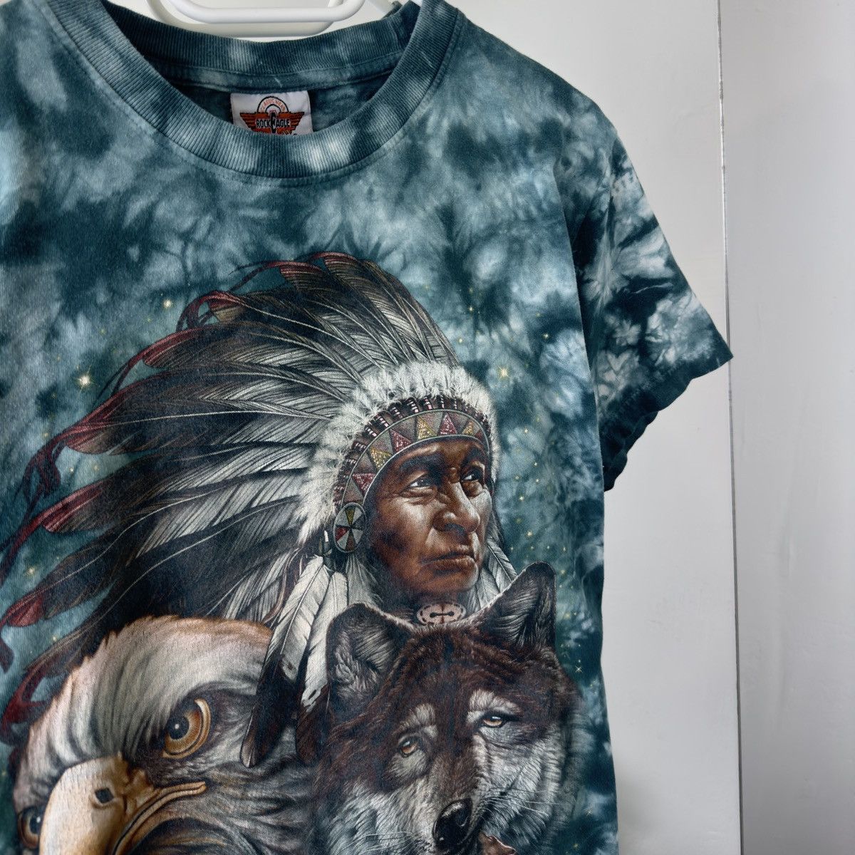 Vintage Vintage 90s Rock Eagle Double Sided Indian Chief Motorcycle Size US M / EU 48-50 / 2 - 1 Thumbnail