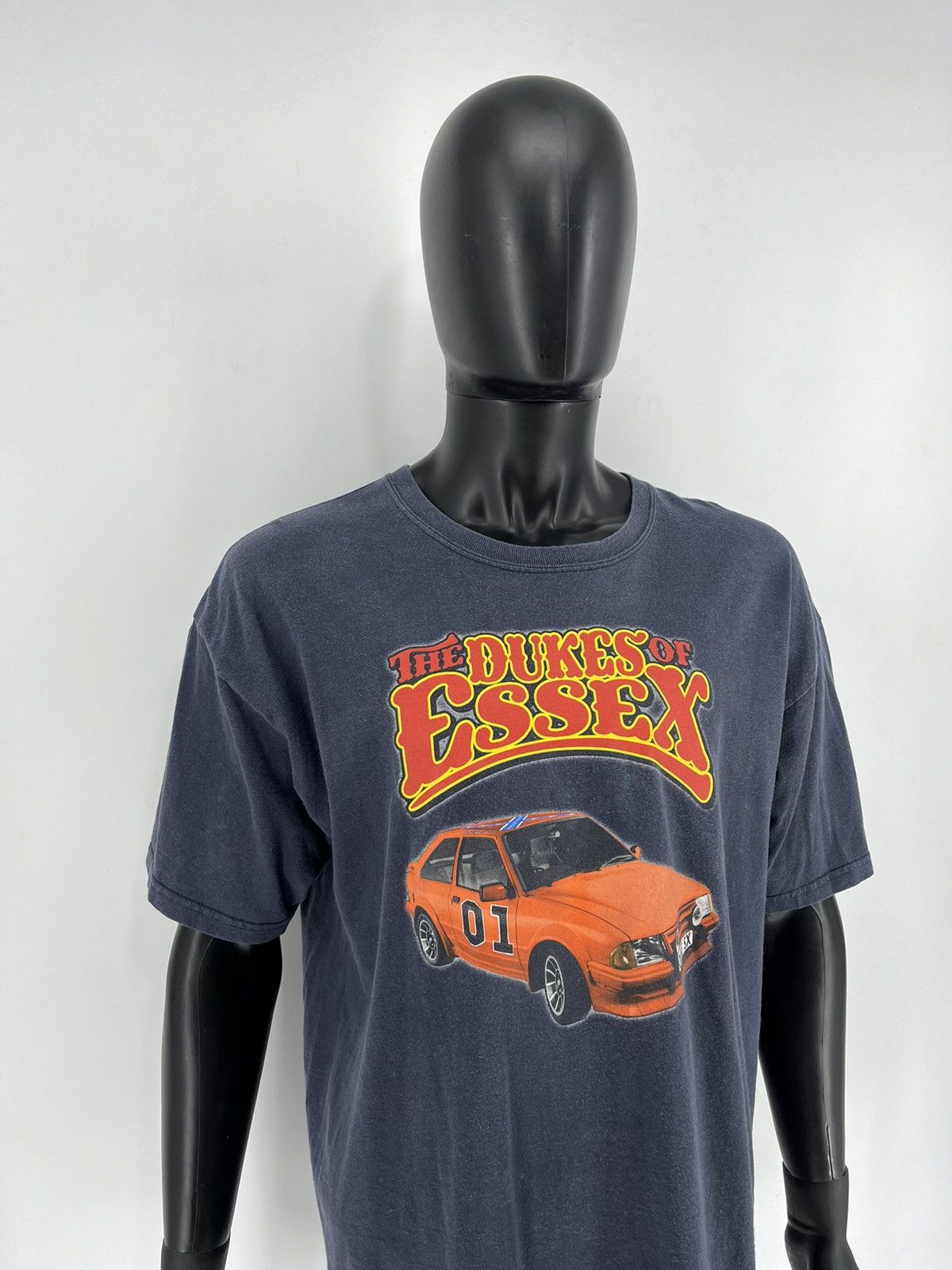Vintage Vintage 90s The Dukes Of Essex T Shirt Faded Black Size XL Size US XL / EU 56 / 4 - 3 Thumbnail