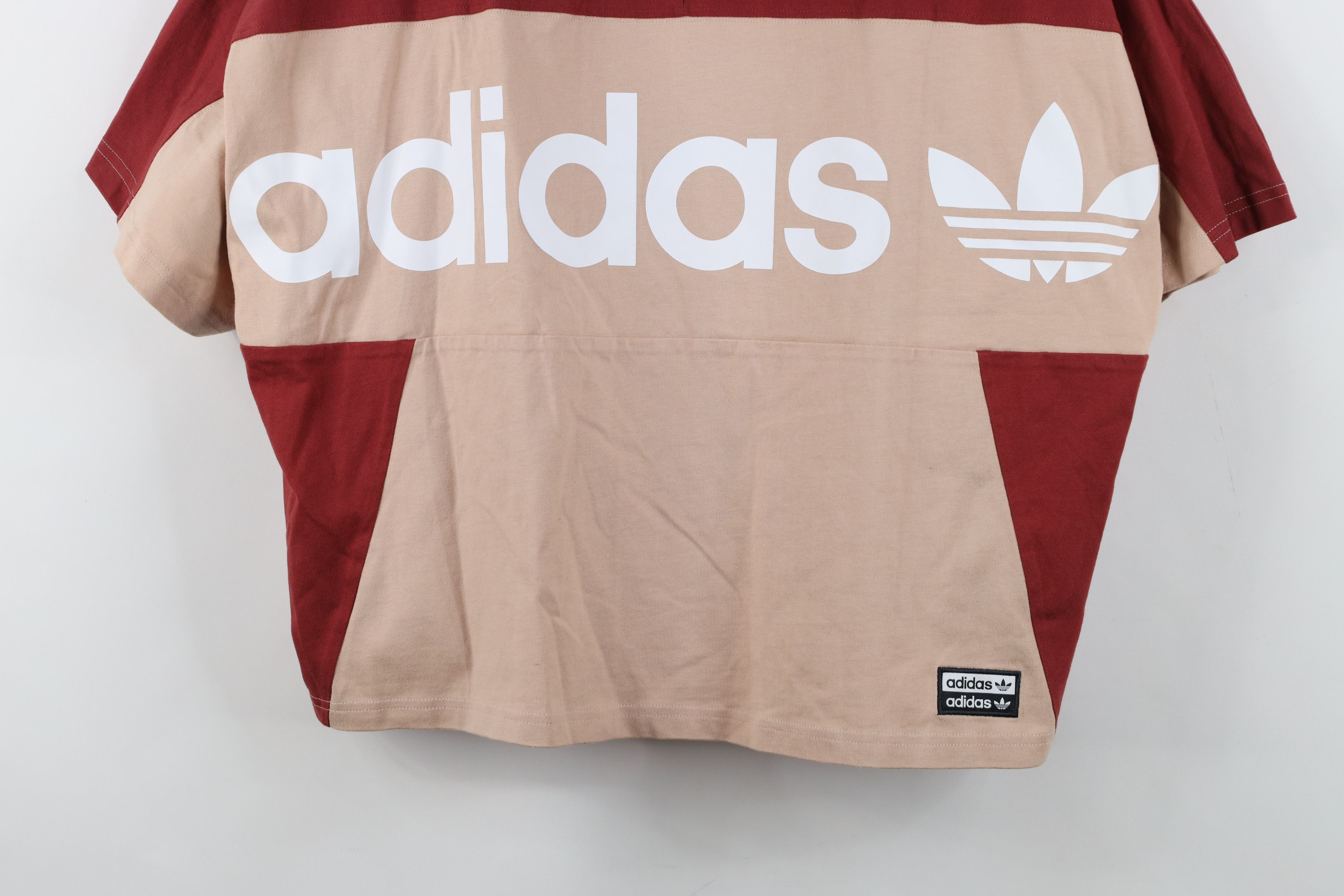 Adidas Y2K Adidas Big Logo Color Block Cropped Boxy Fit T-Shirt Size L / US 10 / IT 46 - 3 Thumbnail