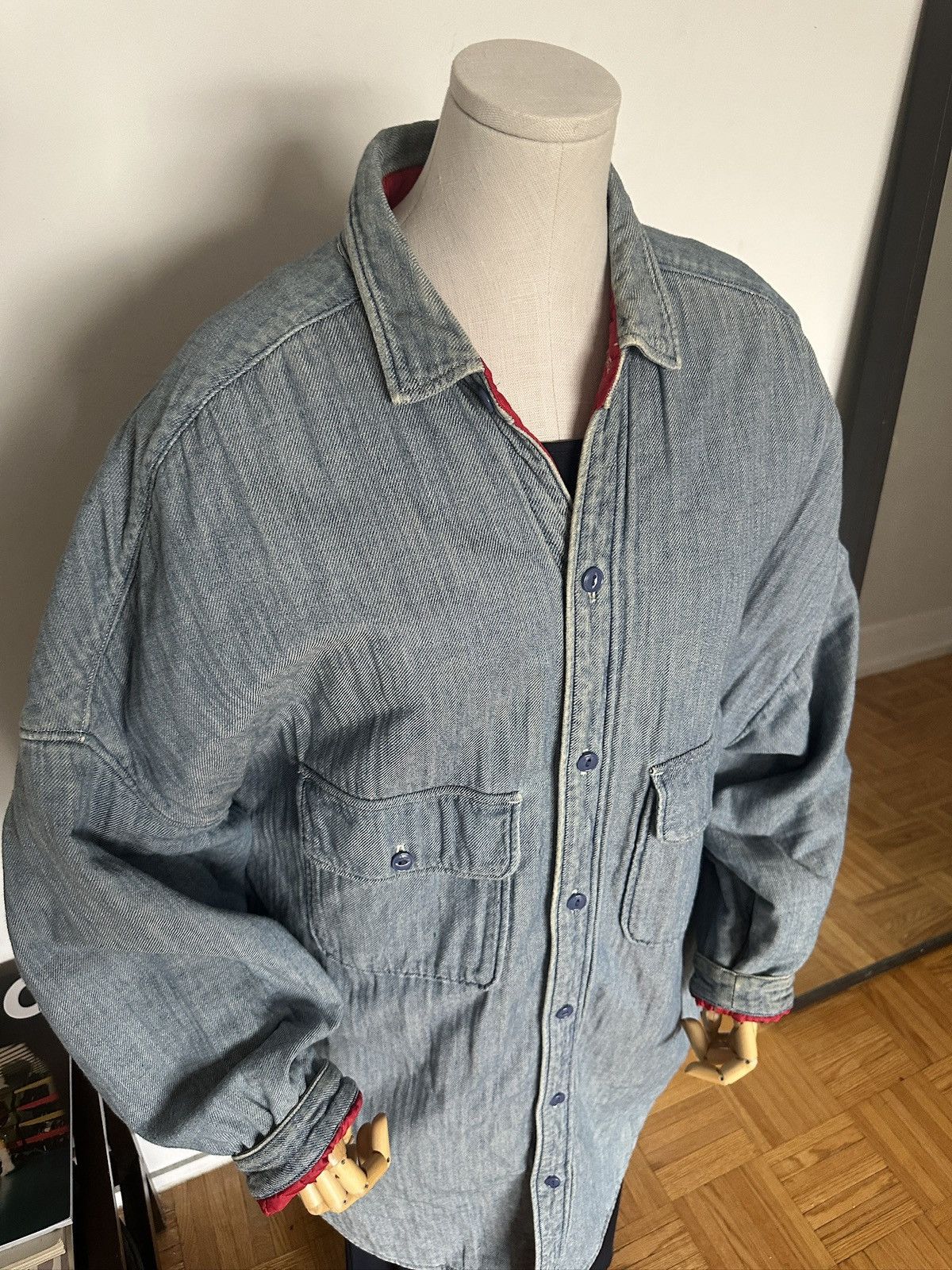 Kapital KAPITAL 18AW Double-Weave Denim & Quilted Shirt Coat, Unisex Size US S / EU 44-46 / 1 - 2 Thumbnail
