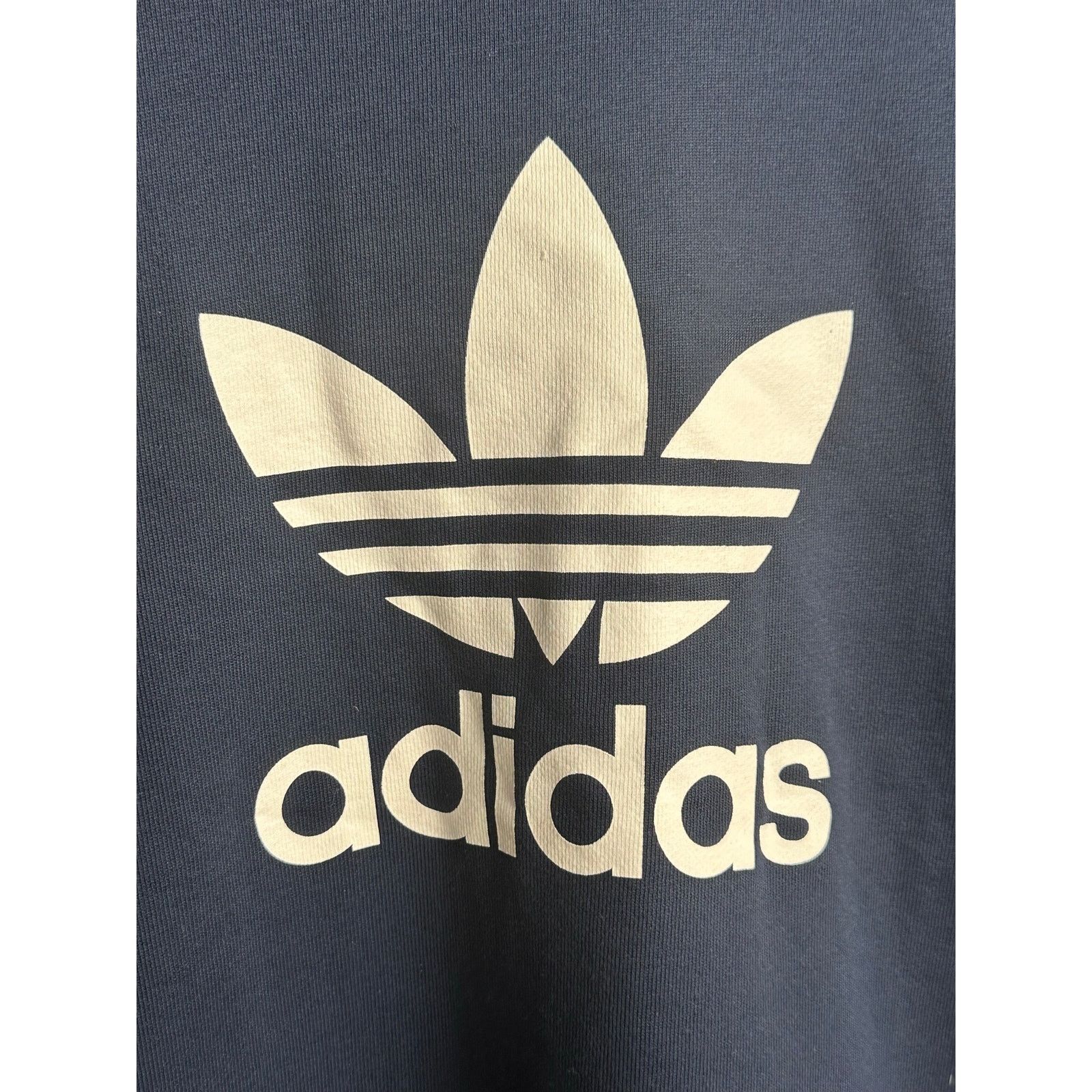 Adidas Adidas Trefoil Navy Blue Crewneck Shirt - Size M - New Size US M / EU 48-50 / 2 - 2 Thumbnail