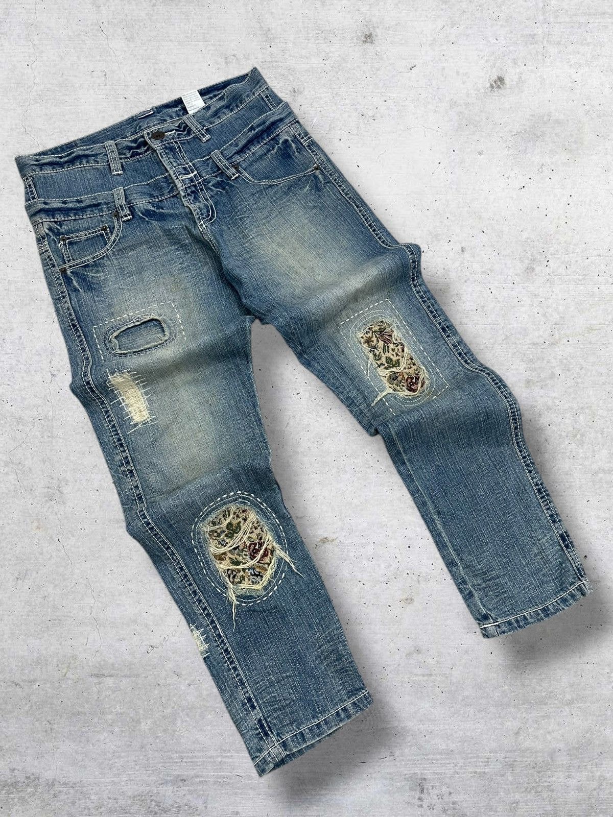 semanticdesign VINTAGE STITCH STUDIO OG JAPAN DESIGNER DOUBLE WAIST DENIM Size US 32 / EU 48 - 2 Thumbnail