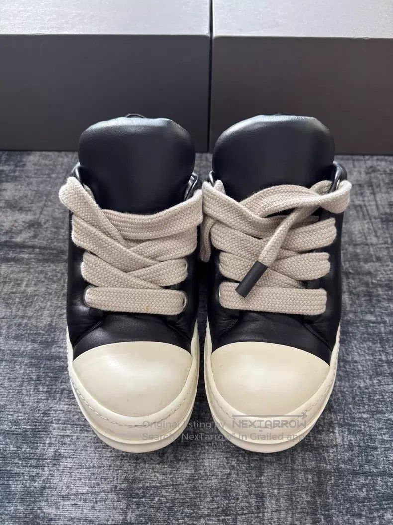 Rick Owens RICK OWENS Black Pudgy Fat Laces Low-Top Chuck Taylor Brea Size US 12 / EU 45 - 2 Thumbnail