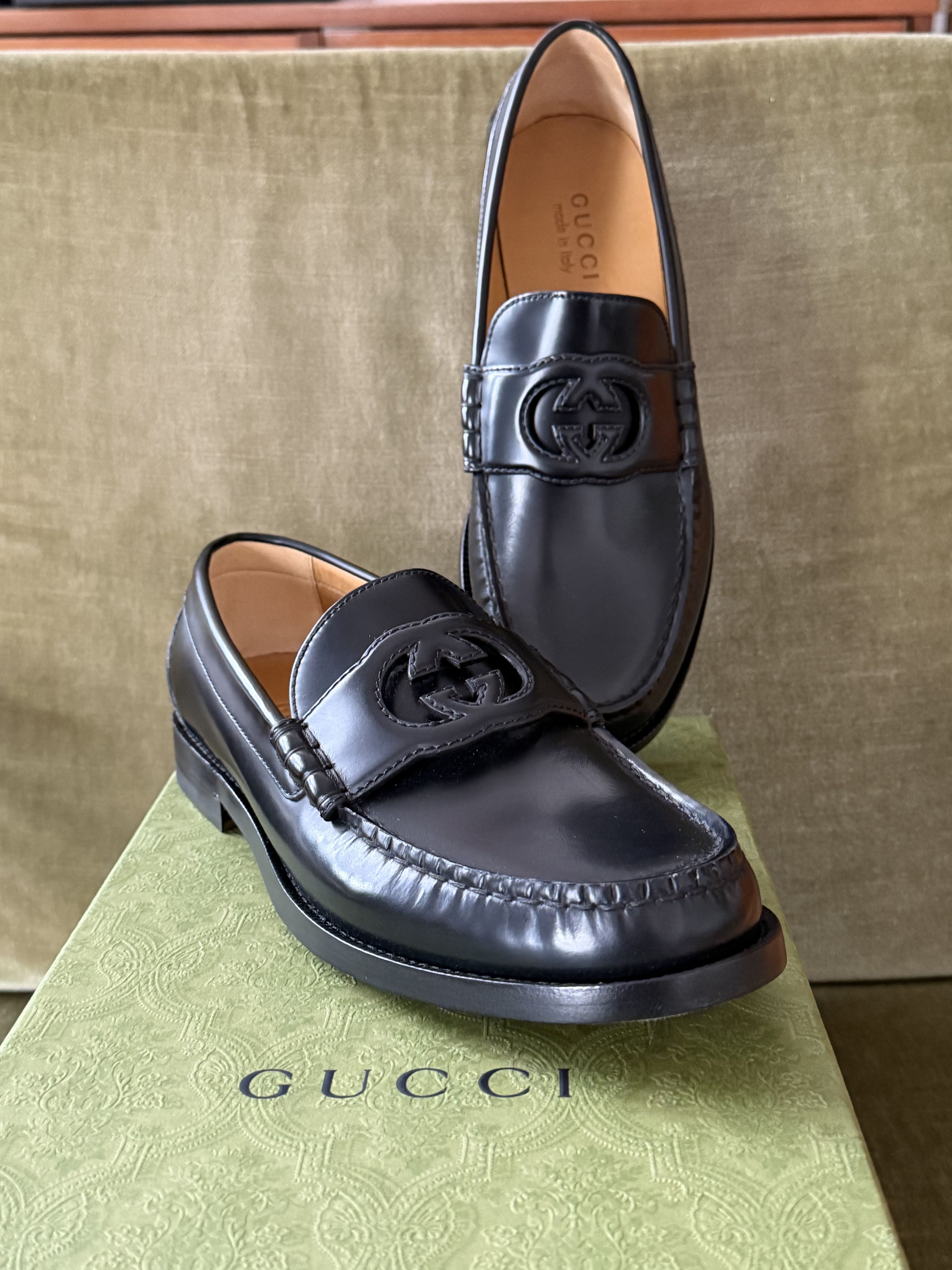 Gucci Gucci Loafer 'Interlocking G - Black' Size US 9 / EU 42 - 1 Thumbnail