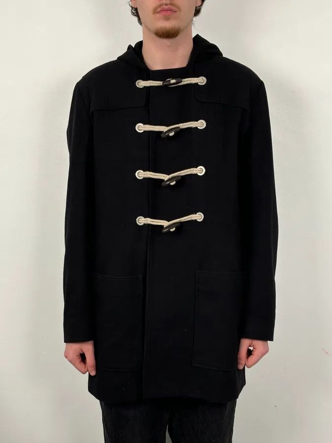 Dior 2010s Dior Homme Black Wool Toggle Duffle Coat by Kris Van Assche Size US L / EU 52-54 / 3 - 2 Thumbnail