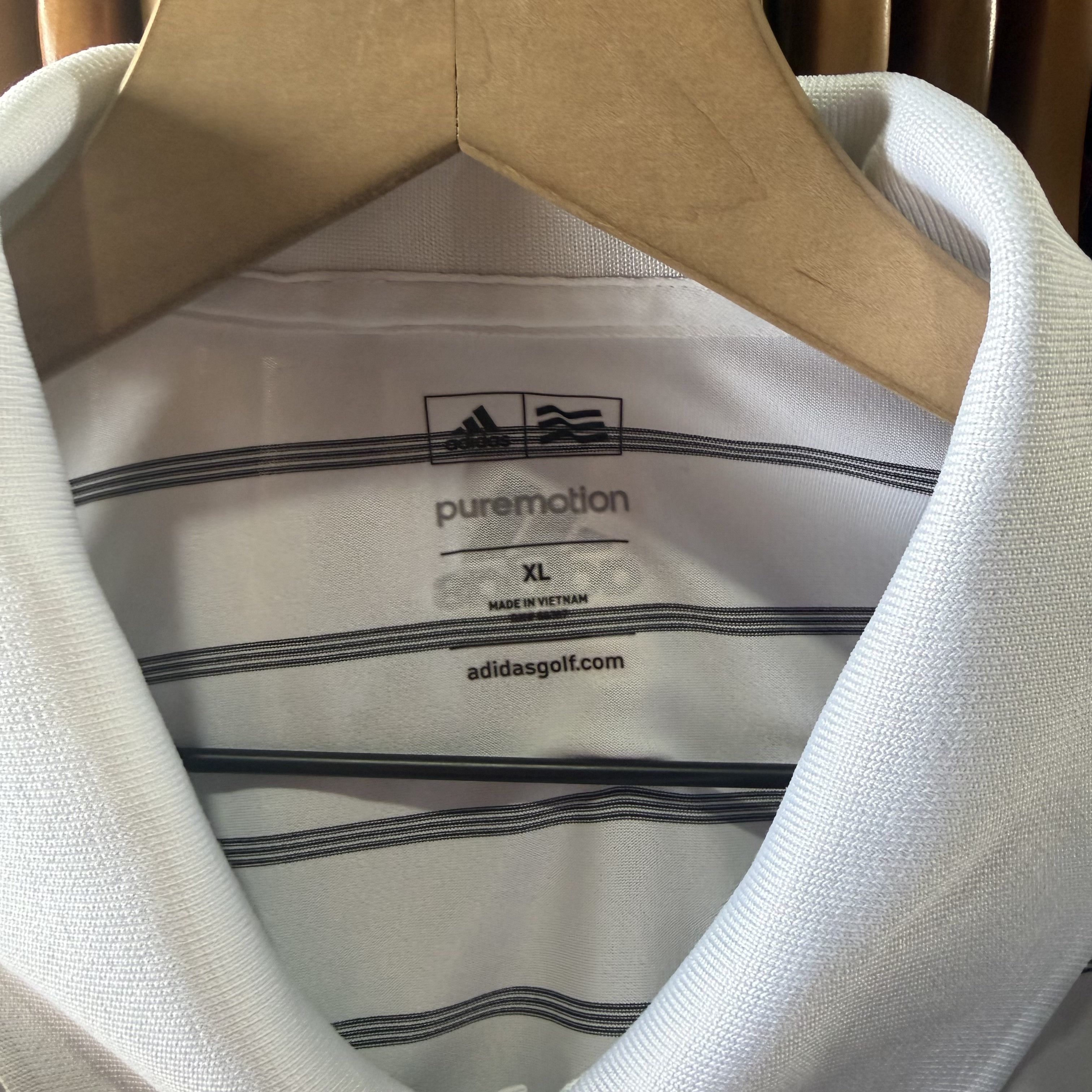 Adidas Adidas Golf PureMotion Polo T Shirt White & Black Size US XL / EU 56 / 4 - 7 Thumbnail