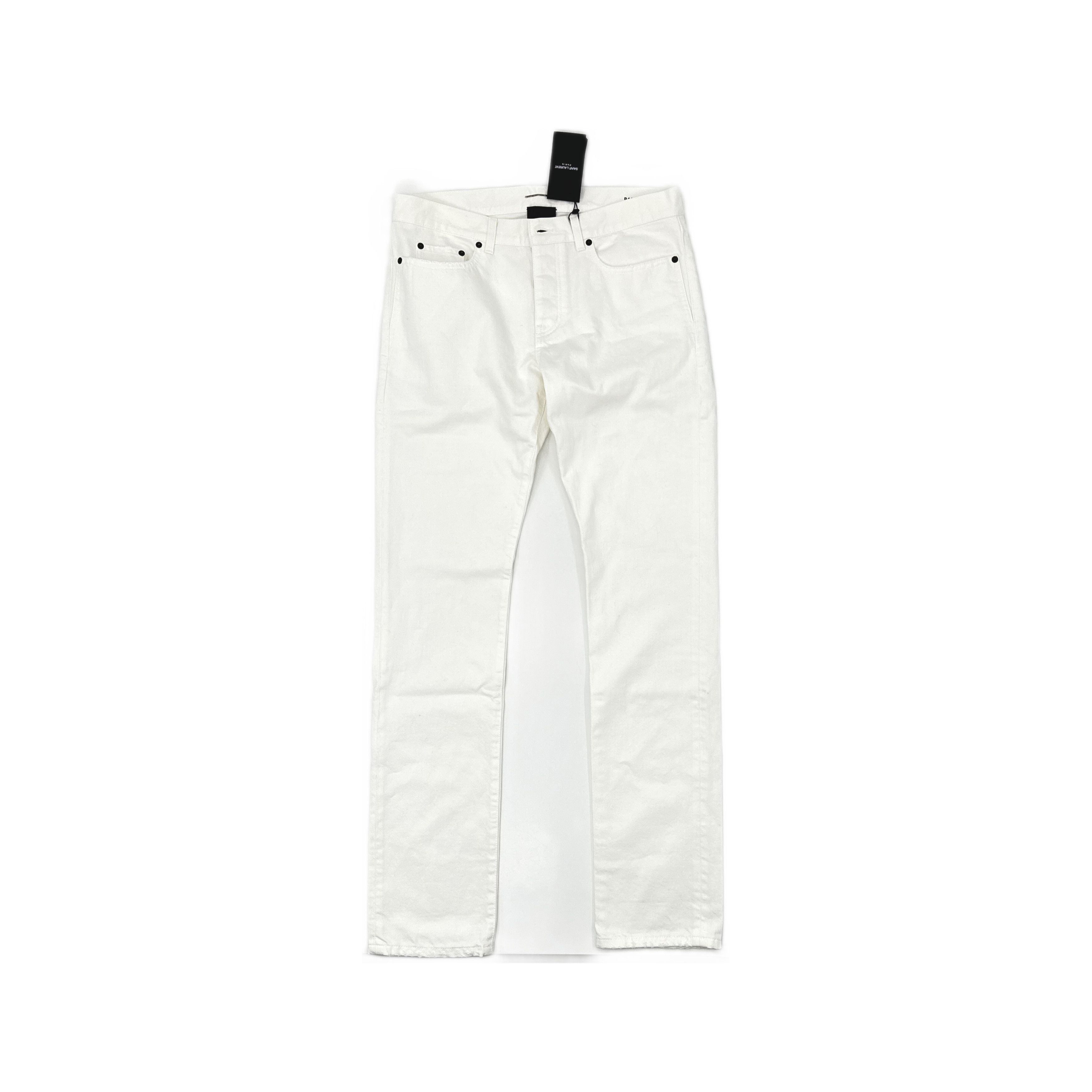 Saint Laurent Paris Saint Laurent White Denim Jeans Size 31 Size US 31 - 1 Thumbnail
