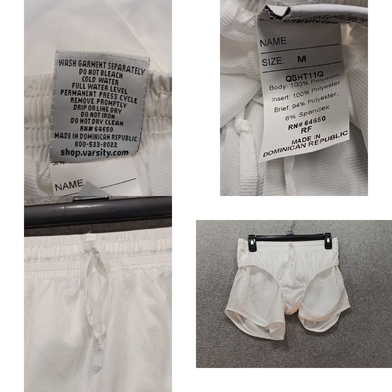 ESPIRIT NEW Varsity Spirit Shorts Womens M White Built In Brief Cheerleading Dance Short Size 32" / US 10 / IT 46 - 8 Thumbnail