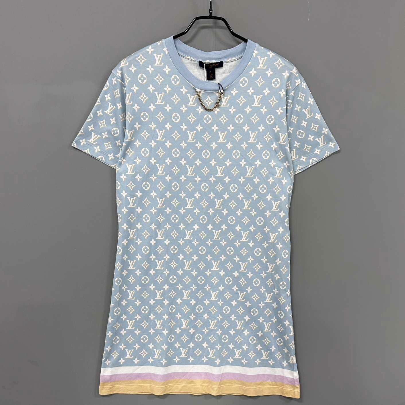 Louis Vuitton Louis Vuitton Blue Dress L Women Size L / US 10 / IT 46 - 1 Thumbnail