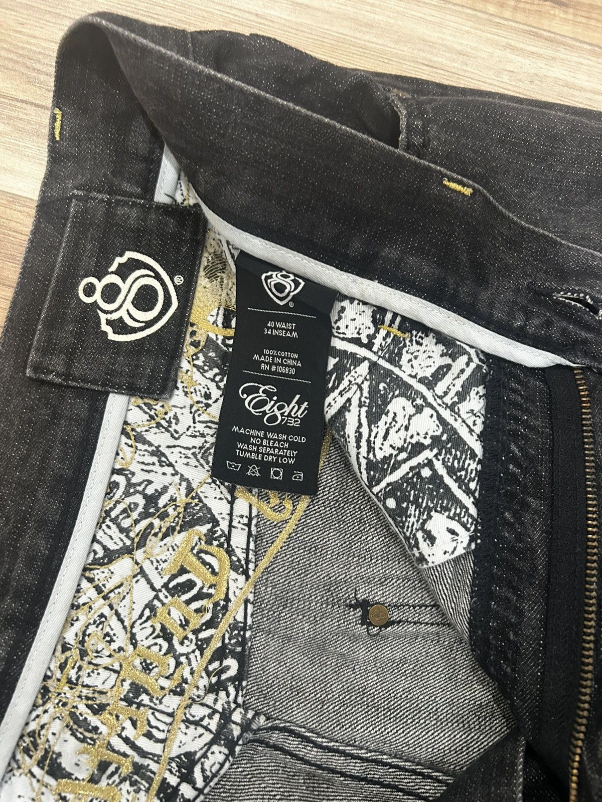 Other Vintage Y2K baggy eight732 denim jeans with embroidery Size US 40 / EU 56 - 4 Thumbnail