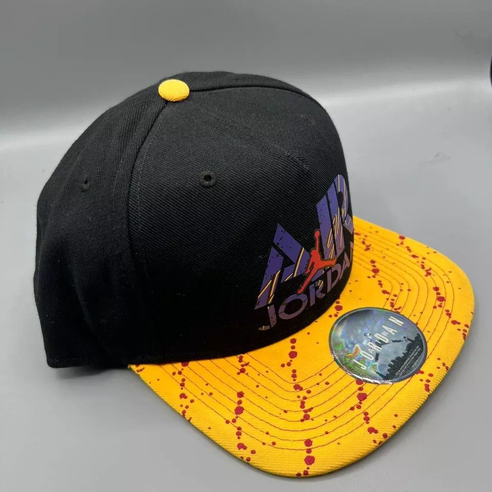 Jordan Brand Air Jordan Flight Hat Men Black Yellow Jumpman Snap Back Cap Size ONE SIZE - 3 Thumbnail