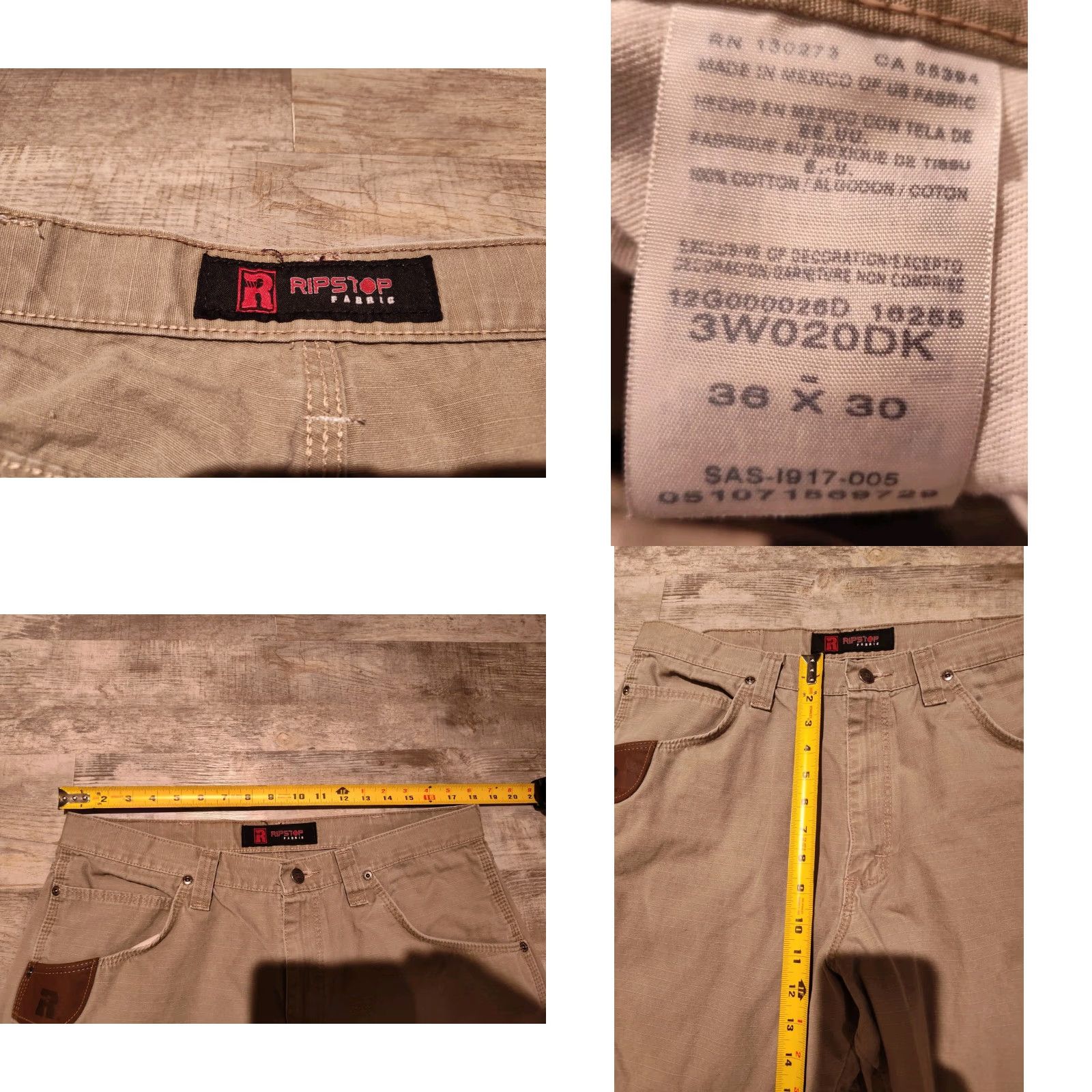 Wrangler VINTAGE Wrangler RIGGS Workwear Pants Men Size 36x30 Brown Canvas Carpenter Work Leg Style Size US 36 / EU 52 - 8 Thumbnail