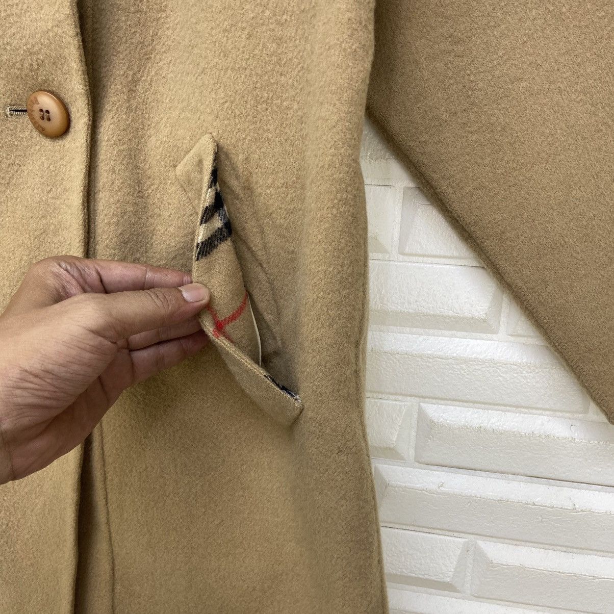 Burberry Prorsum Vintage Burberrys Prorsum Nova Check Wool Cashmere Coat Size M / US 6-8 / IT 42-44 - 6 Thumbnail