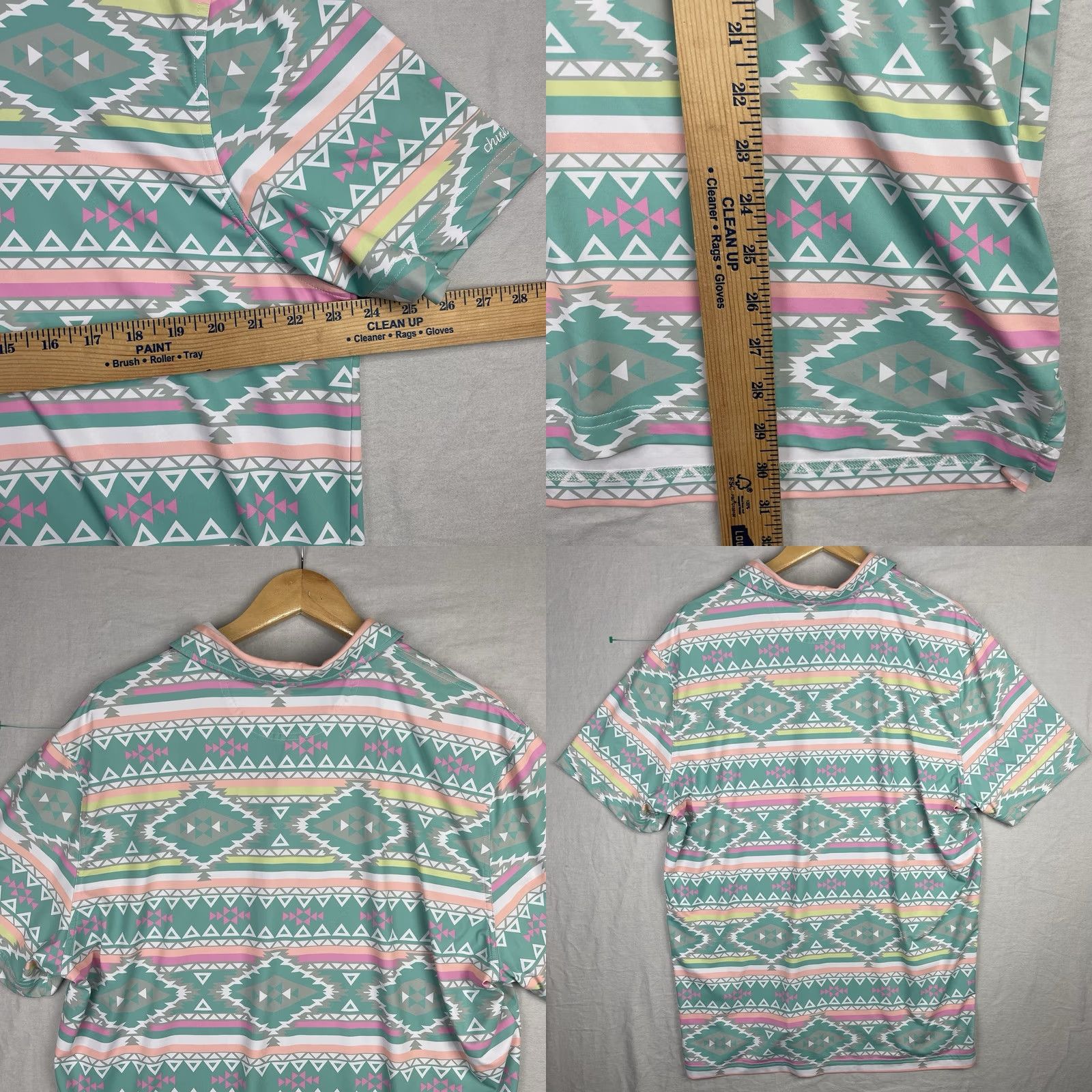 Chubbies Chubbies Polo Shirt Mens XL Green Short Sleeve The Tropical Taffy Performance Size US XL / EU 56 / 4 - 8 Thumbnail