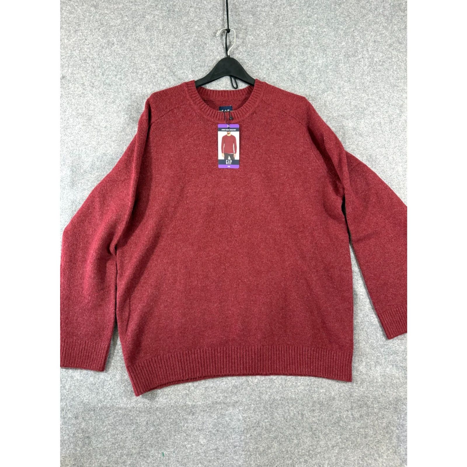 Gap VINTAGE Gap Sweater Mens 2XL Red Wool Blend Stretch Crew Neck Raglan Sleeve NWT Size US XXL / EU 58 / 5 - 3 Thumbnail