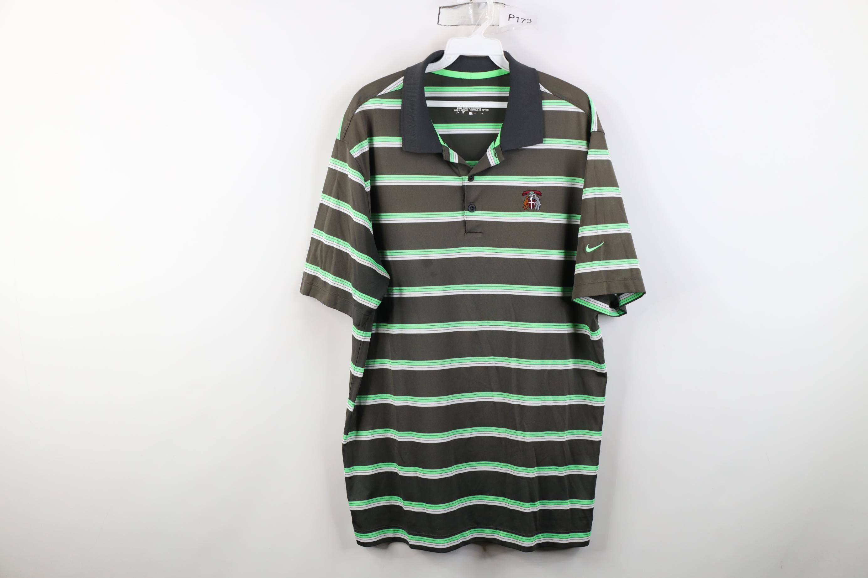 Nike Nike Golf Tour Performance Sun Faded Striped Knit Polo Size US L / EU 52-54 / 3 - 1 Thumbnail