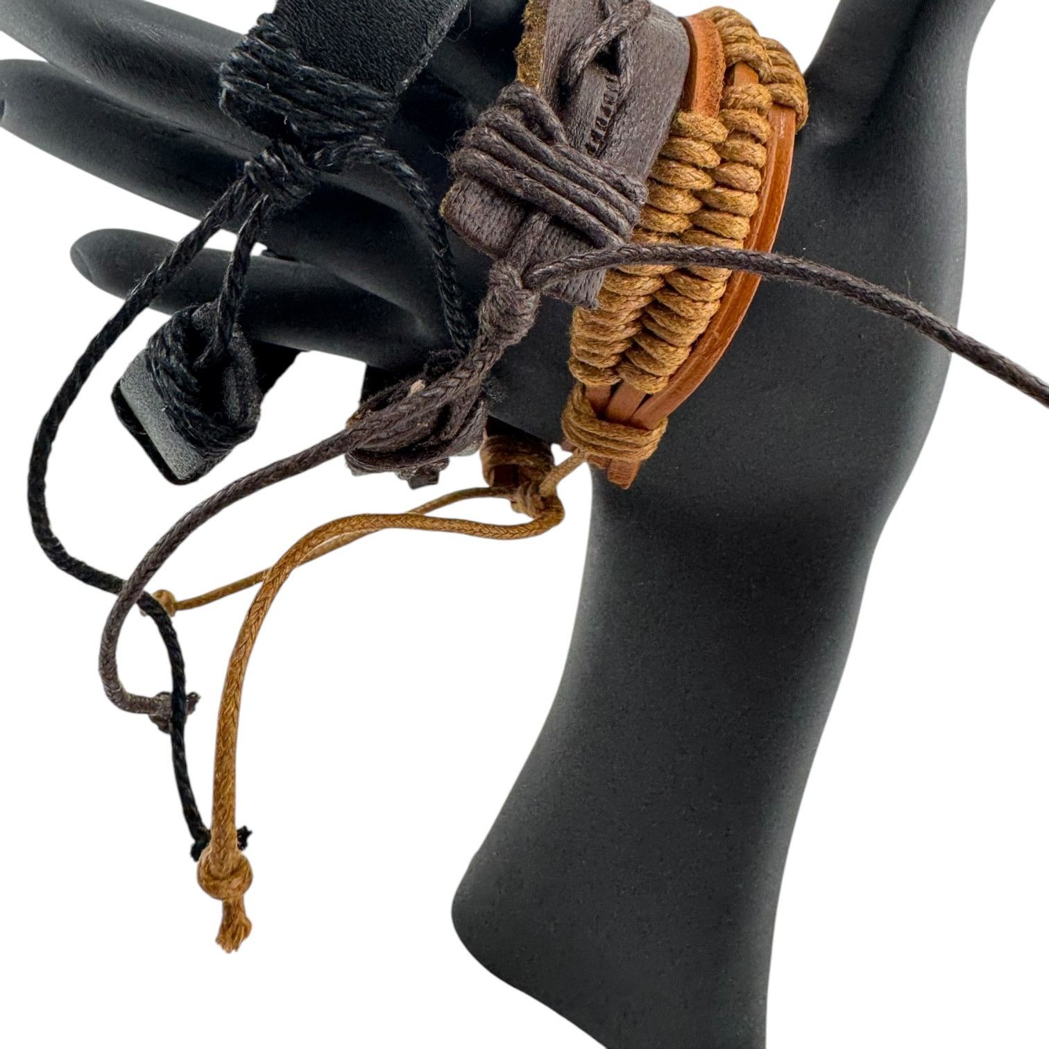 Other Wrist Wardrobe 3 Leather Cuffs for Every Mood & Misadventure Size ONE SIZE - 2 Thumbnail