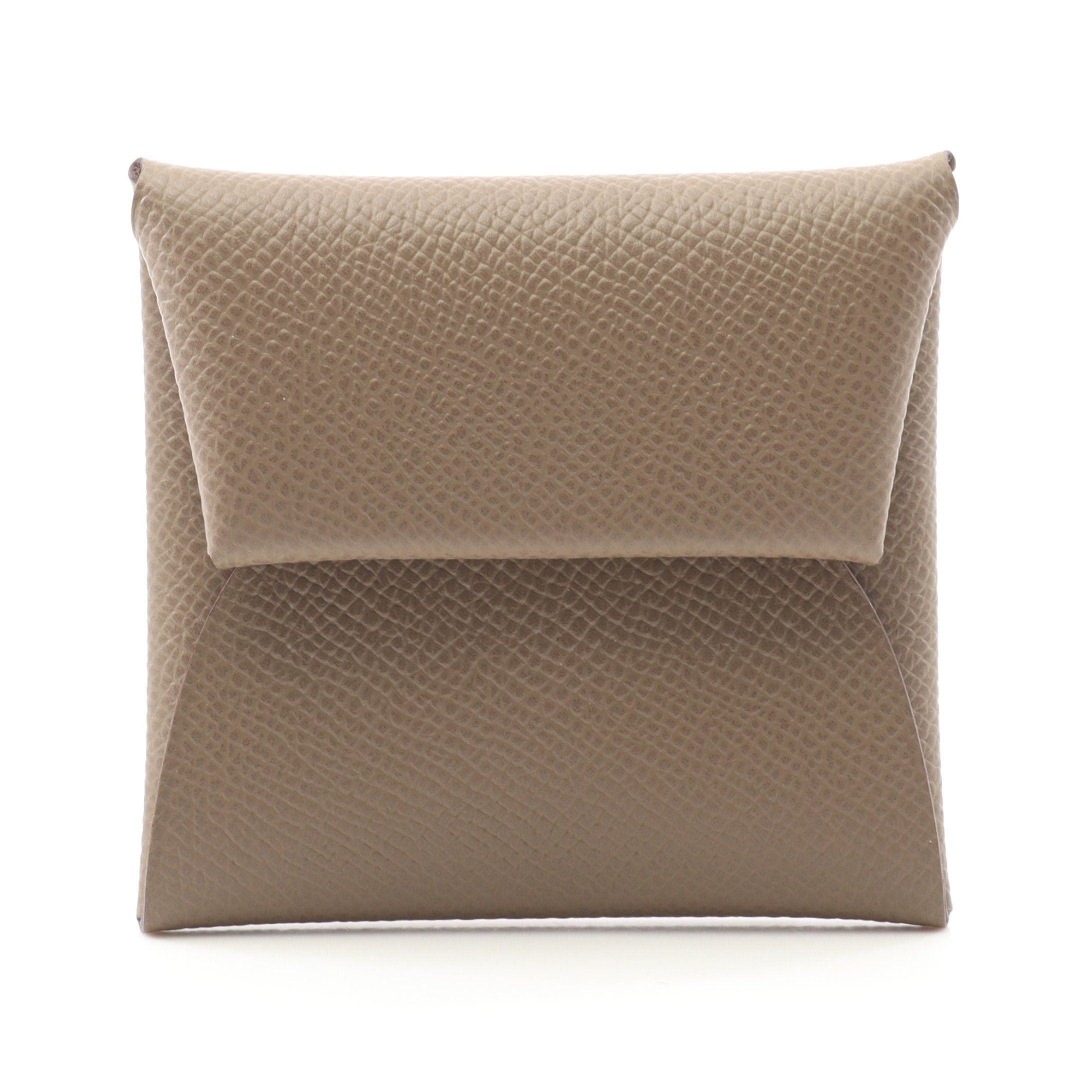 Hermes Hermes Bastia Verso Etoupe Mauve Pail Coin Purse Veau Epsom Gray Brown Silver Hardware Special Order K Stamp Size ONE SIZE - 1 Thumbnail