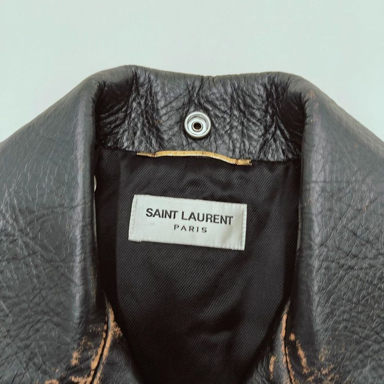 Saint Laurent Paris black leather Saint Laurent biker jacket Size XS / US 0-2 / IT 36-38 - 5 Thumbnail