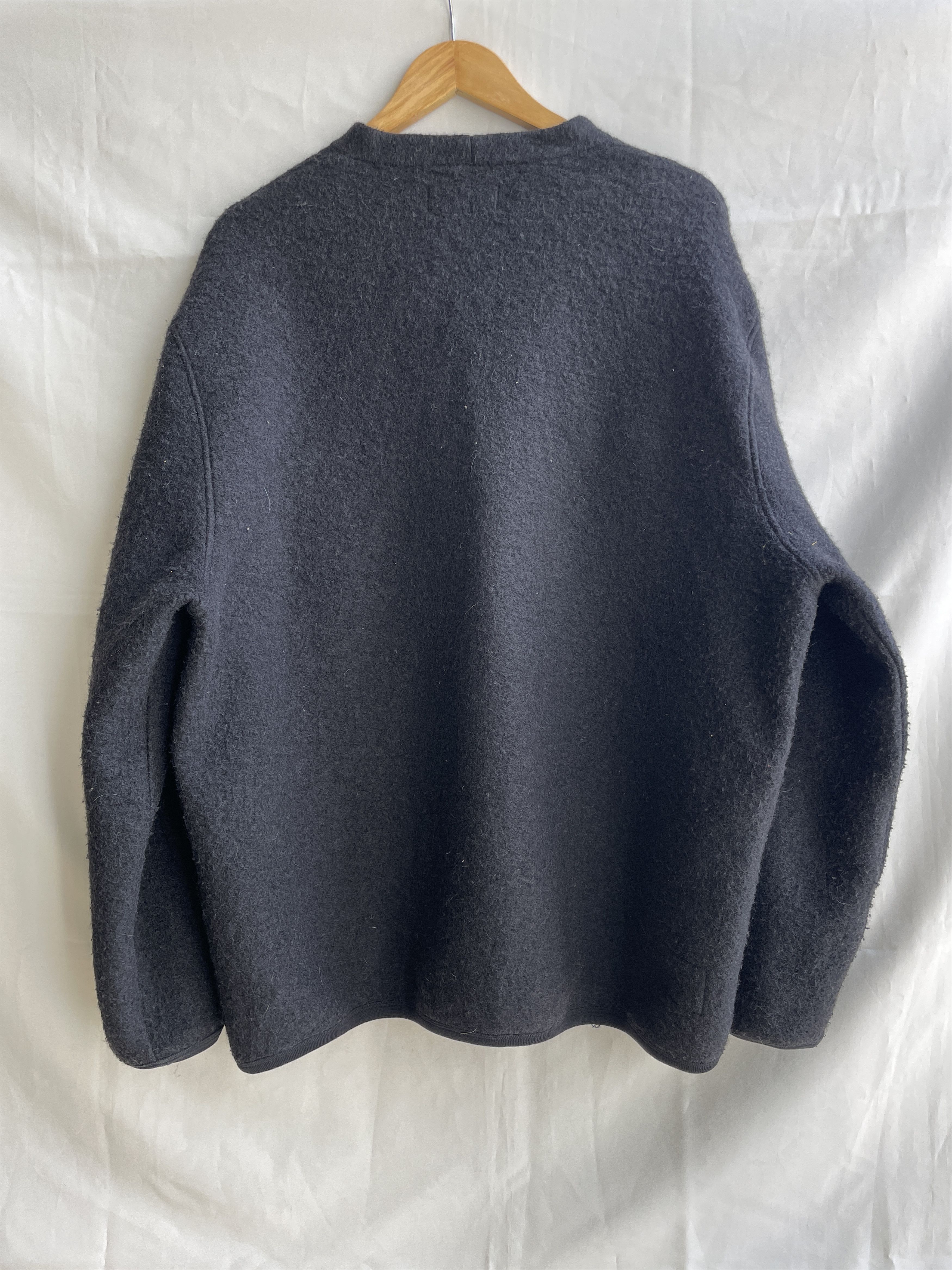 Universal Works Universal Works Dark Navy Fleece Wool Chore Cardigan Size US XXL / EU 58 / 5 - 2 Thumbnail