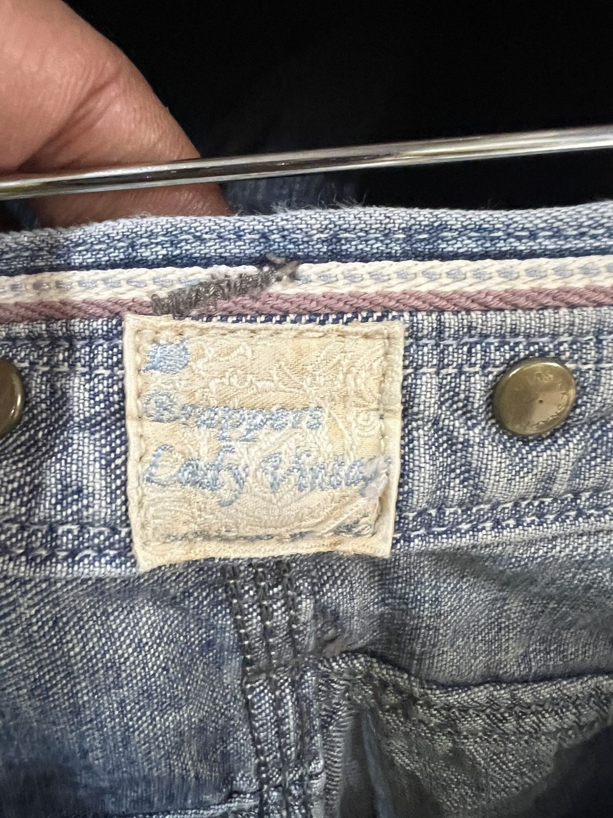 Japanese Brand 🔥Union Made Brappers Lady Vintage Flared Denim Size 27" / US 4 / IT 40 - 15 Thumbnail