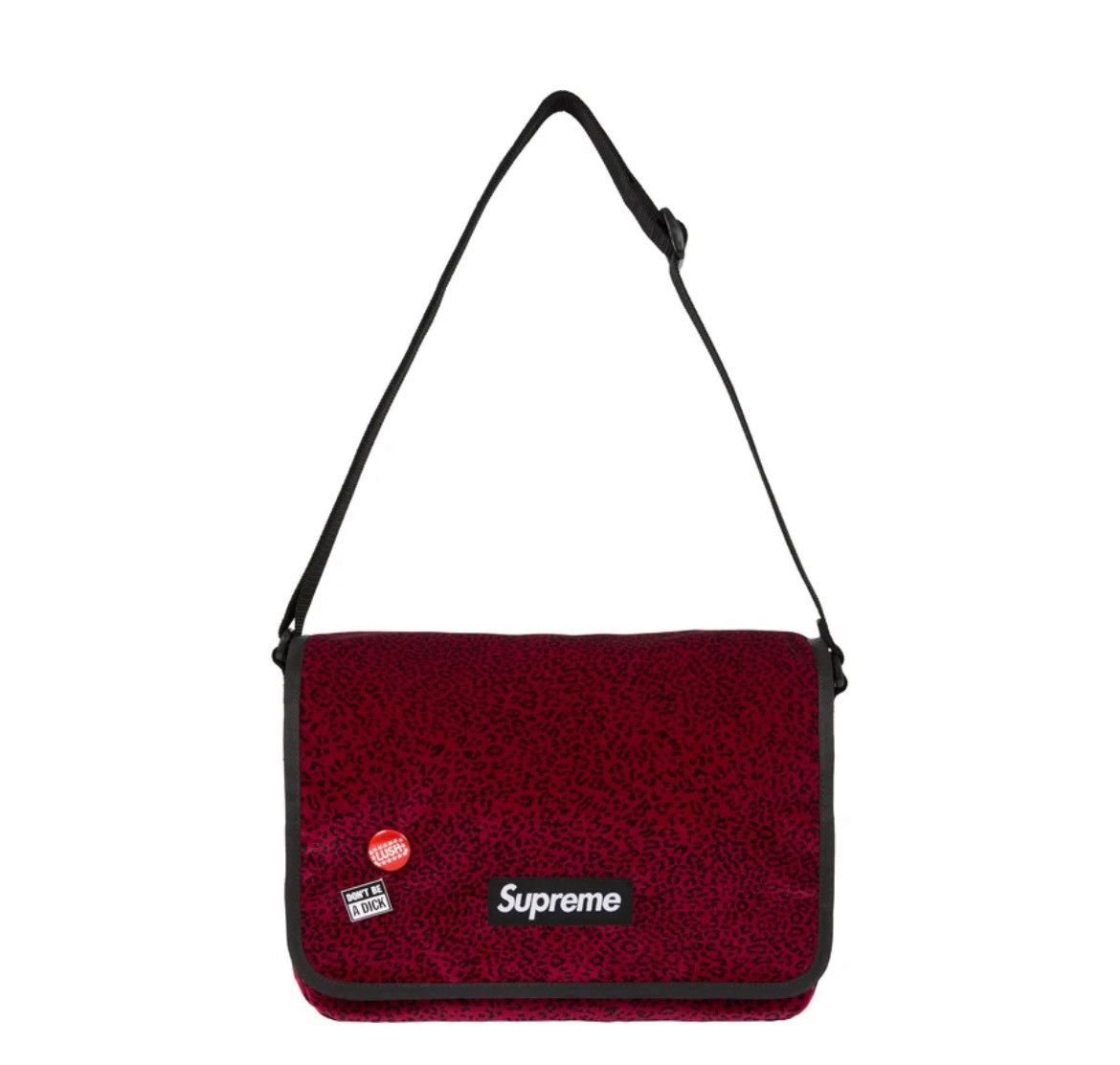 Supreme Supreme Velvet Messenger Bag Red Leopard Size ONE SIZE - 2 Thumbnail