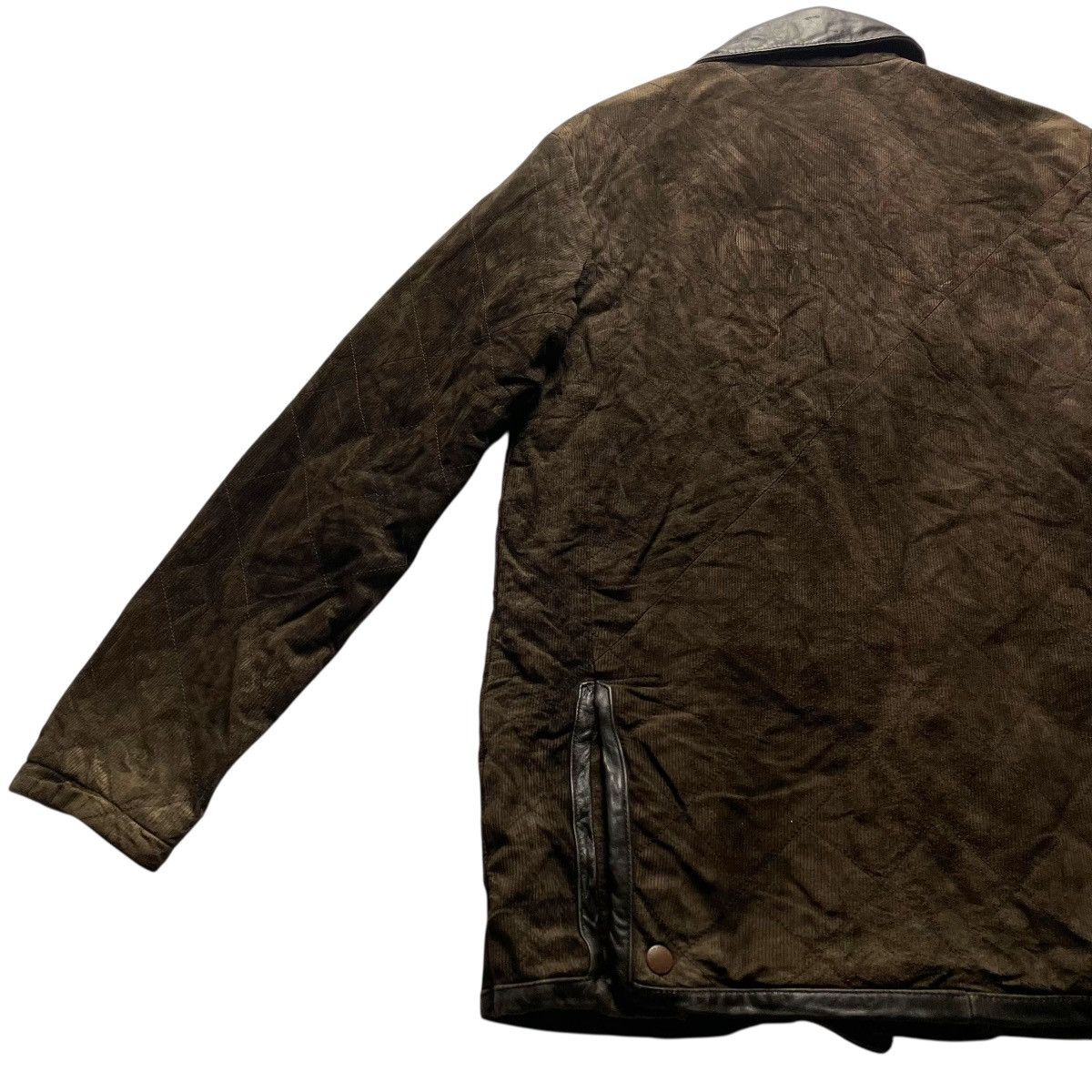 United Arrows 🇯🇵 UNITED ARROWS BUTTON UP CORDUROY + LEATHER JACKET Size US M / EU 48-50 / 2 - 12 Thumbnail
